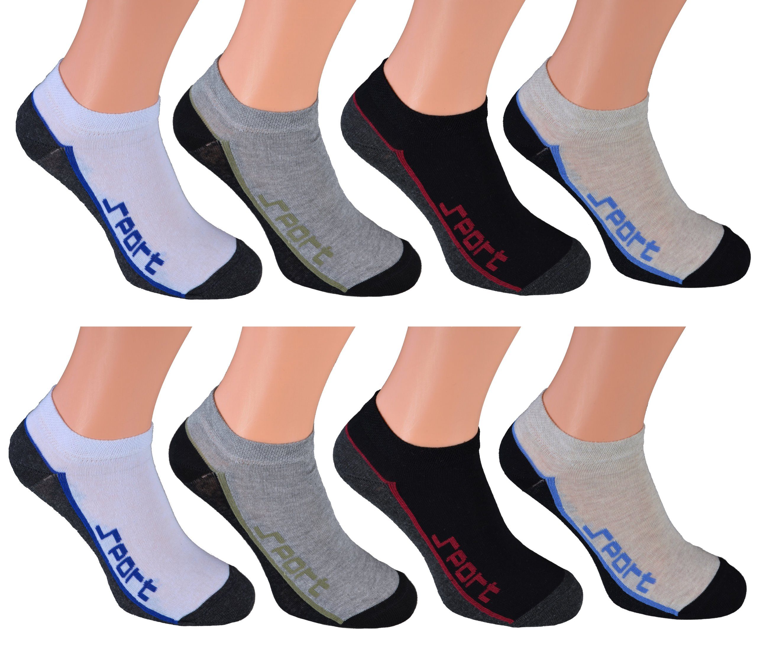 Baumwolle Cocain - Sneakersocken Socken Modelle Herren Sport verschiedene (8-Paar) 8 Söckchen underwear Füsslinge Paar Sneaker für