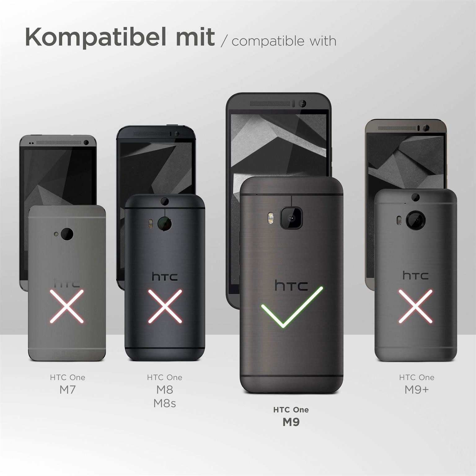 ONEFLOW Handyhülle für HTC One M9 Wasserdichte Tasche BeachBag Schwarz 5 Zoll, Hülle mit Touch Kamera Fenster IPX8 Unterwasser-Tasche zum Schwimmen