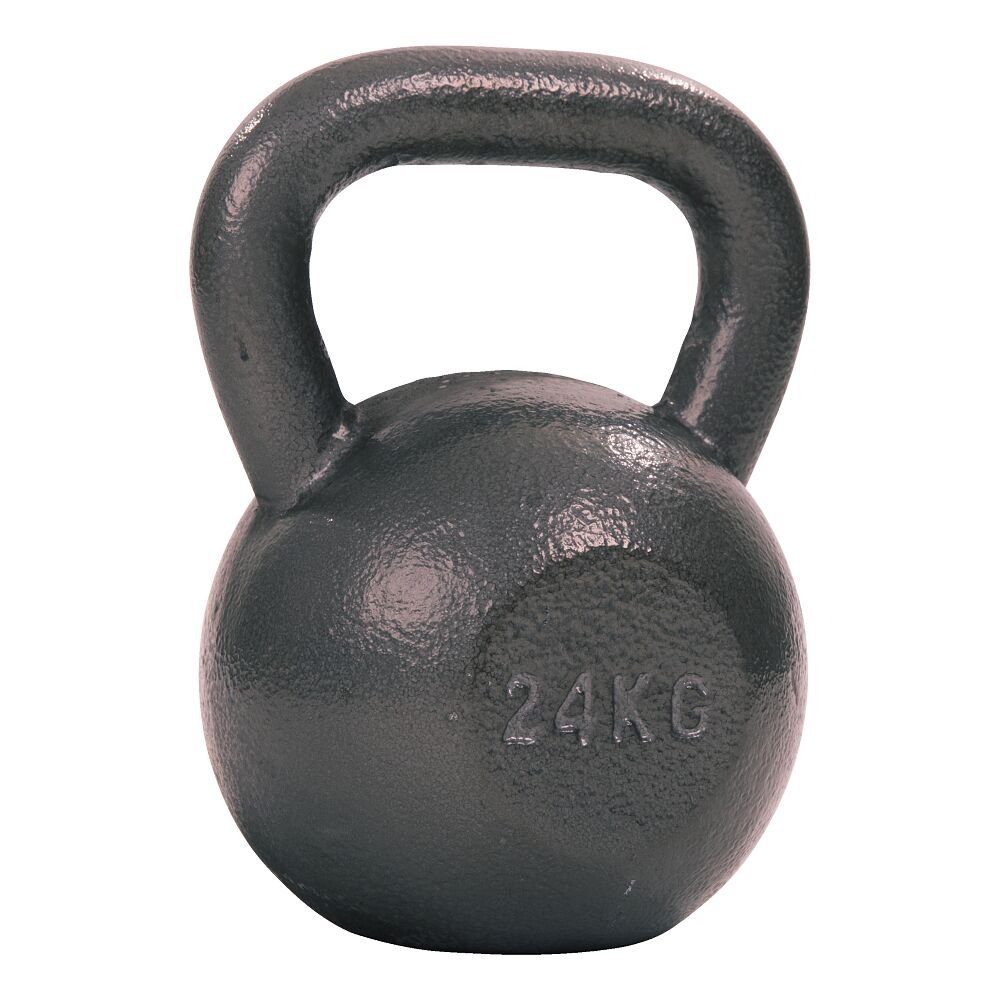Sport-Thieme Kettlebell Kettlebell Hammerschlag, lackiert, Grau, Besonders handliche, rutschfeste Griffe 24 kg