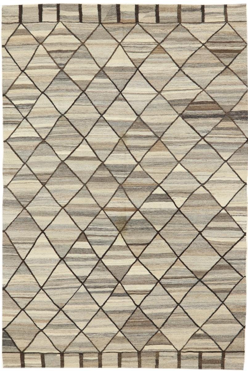 Orientteppich Kelim Berber Design 200x295 Handgewebter Moderner Orientteppich, Nain Trading, rechteckig, Höhe: 3 mm