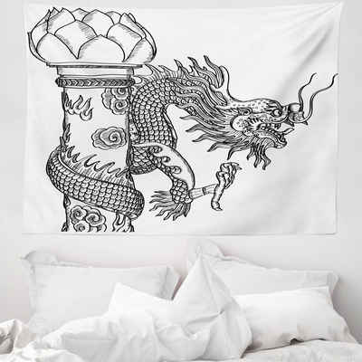 Wandteppich »aus Weiches Mikrofaser Stoff Für das Wohn und Schlafzimmer«, Abakuhaus, rechteckig, Drachen Chinese Creature