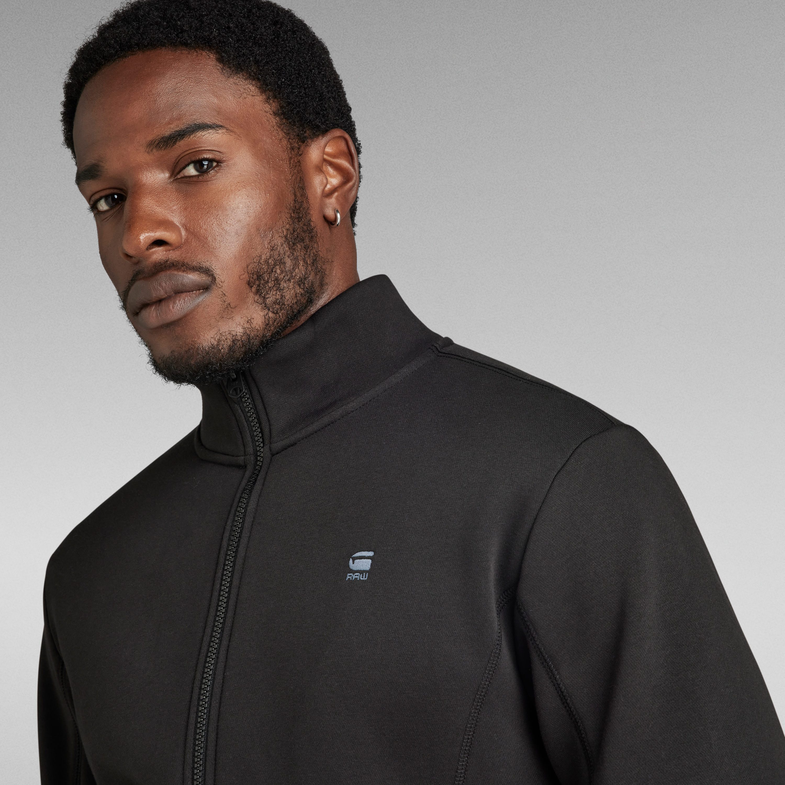 G-STAR Sweatjacke mit Logostickerei auf der Brust