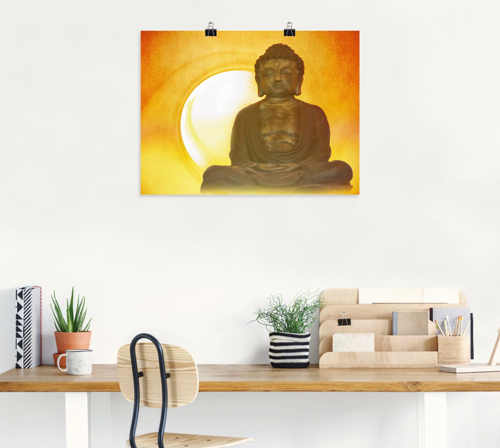 Artland Wandbild Wandaufkleber Buddha Religion St), Größen in Poster (1 als 2, versch. Leinwandbild, oder