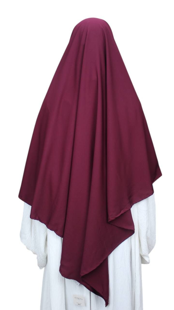 Aymasal Kopftuch Einlagiger Khimar Hiba Medina Seide Medine Seide islamische Mode, (Single item), Einlagiger Khimar Hiba aus Medina Seide – Elegante islamische Mode