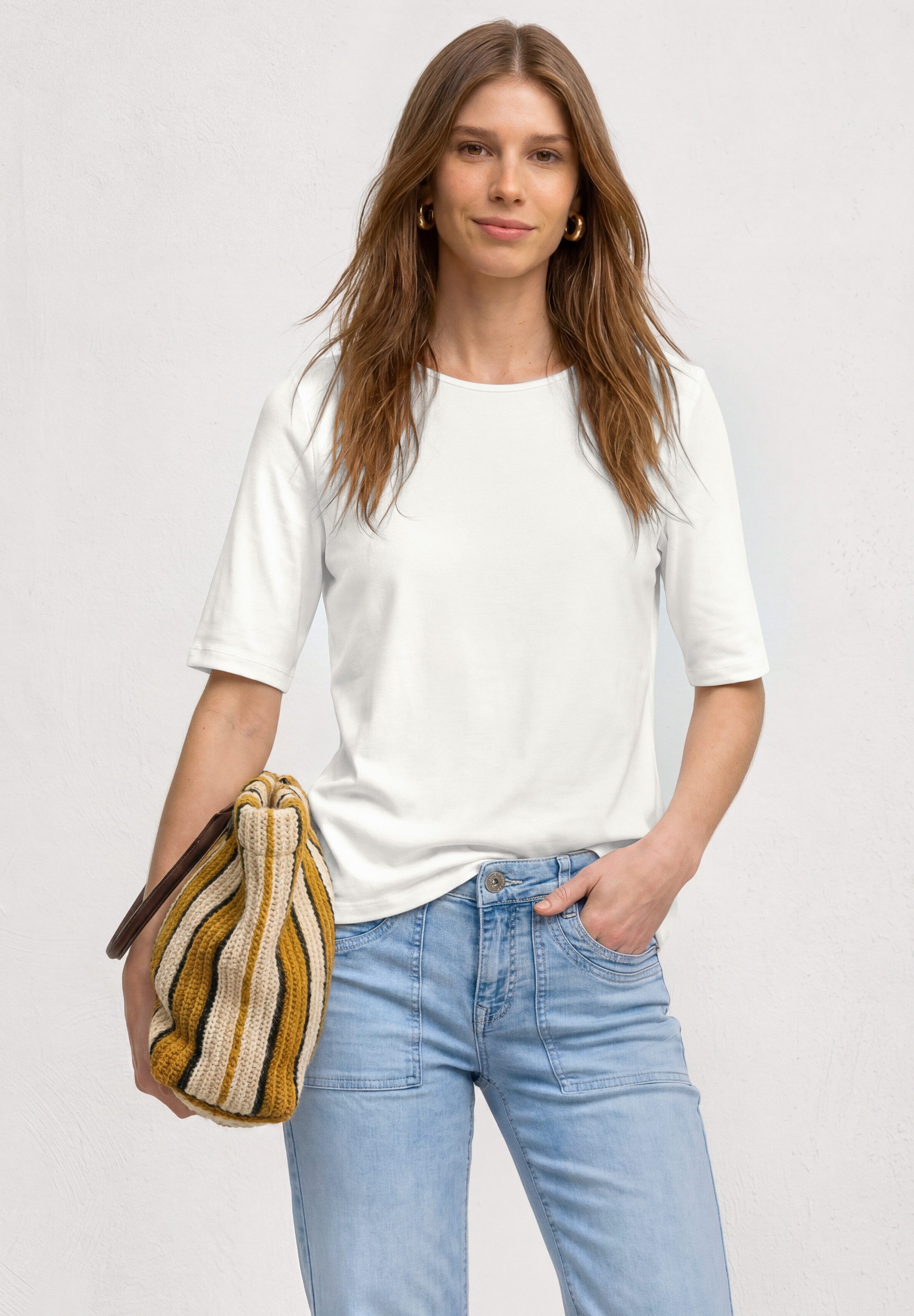 STREET ONE T-Shirt mit Rundhalsausschnitt