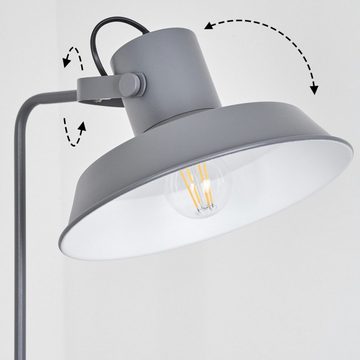 hofstein Stehlampe »Saluggia« moderne Stehlampe aus Metall/Holz in Anthrazit/Natur/Weiß, ohne Leuchtmittel