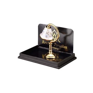 Reutter Porzellan Dekofigur 001.369/5 - Tischlampe "Karo Gold", Miniatur