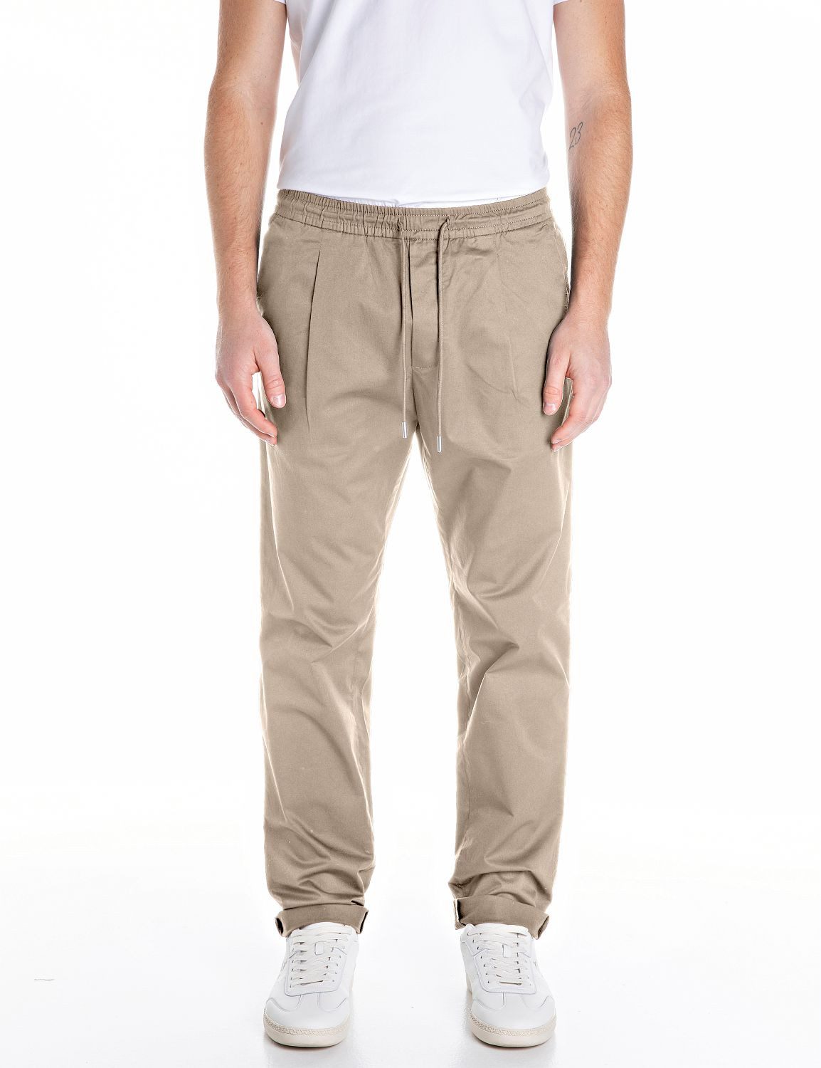 Replay Schlupfhose Regular Fit mit elastischem Bund günstig online kaufen