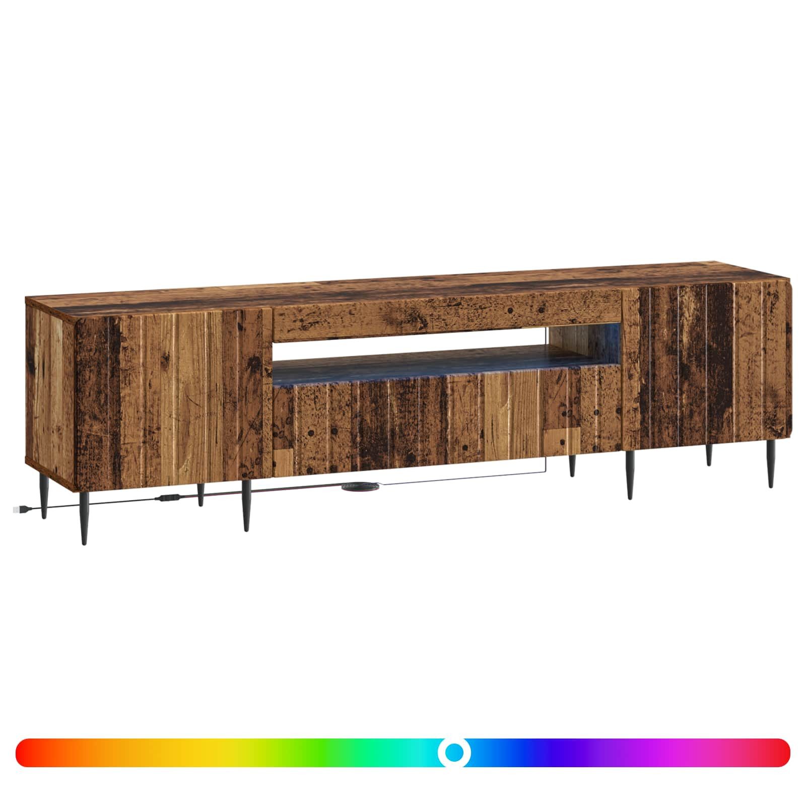 vidaXL TV-Schrank LED-TV-Schrank Altholz Holzwerkstoff