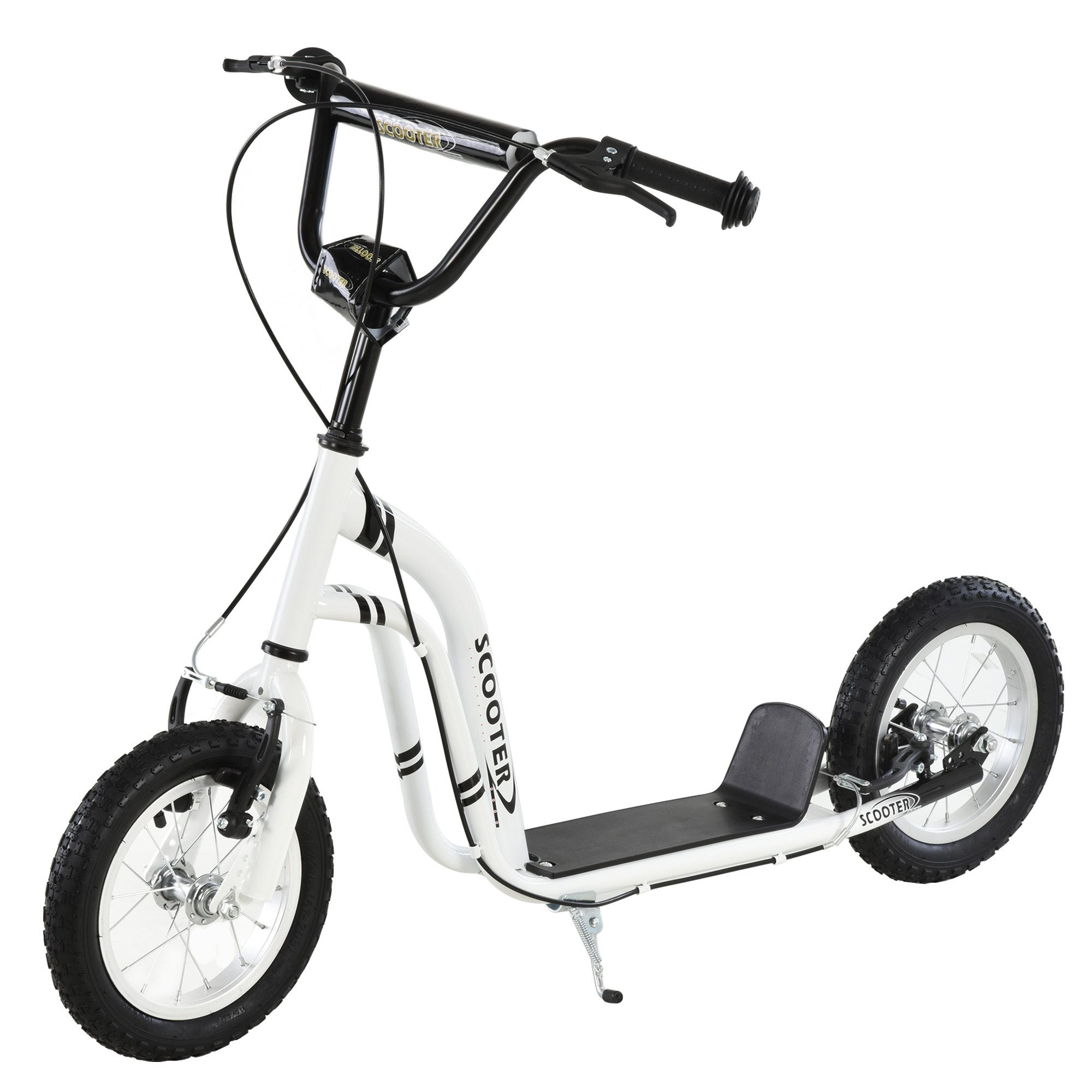 HOMCOM Scooter Kinderroller Tretroller mit verstellbarem Lenker, großen Rädern, 0 km/h, (Kinderscooter, 1 tlg., Tretroller), 120L x 58B x 85-95H cm