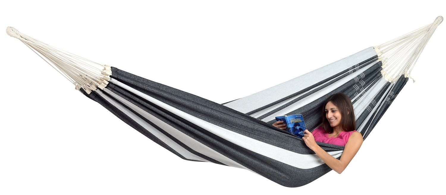 Amazonas Hängematte XXL Paradiso (Liegefläche ca. 250 x 175 cm, Belastbarkeit max. 200 kg), Handgefertigt, aus recycelten Materialien