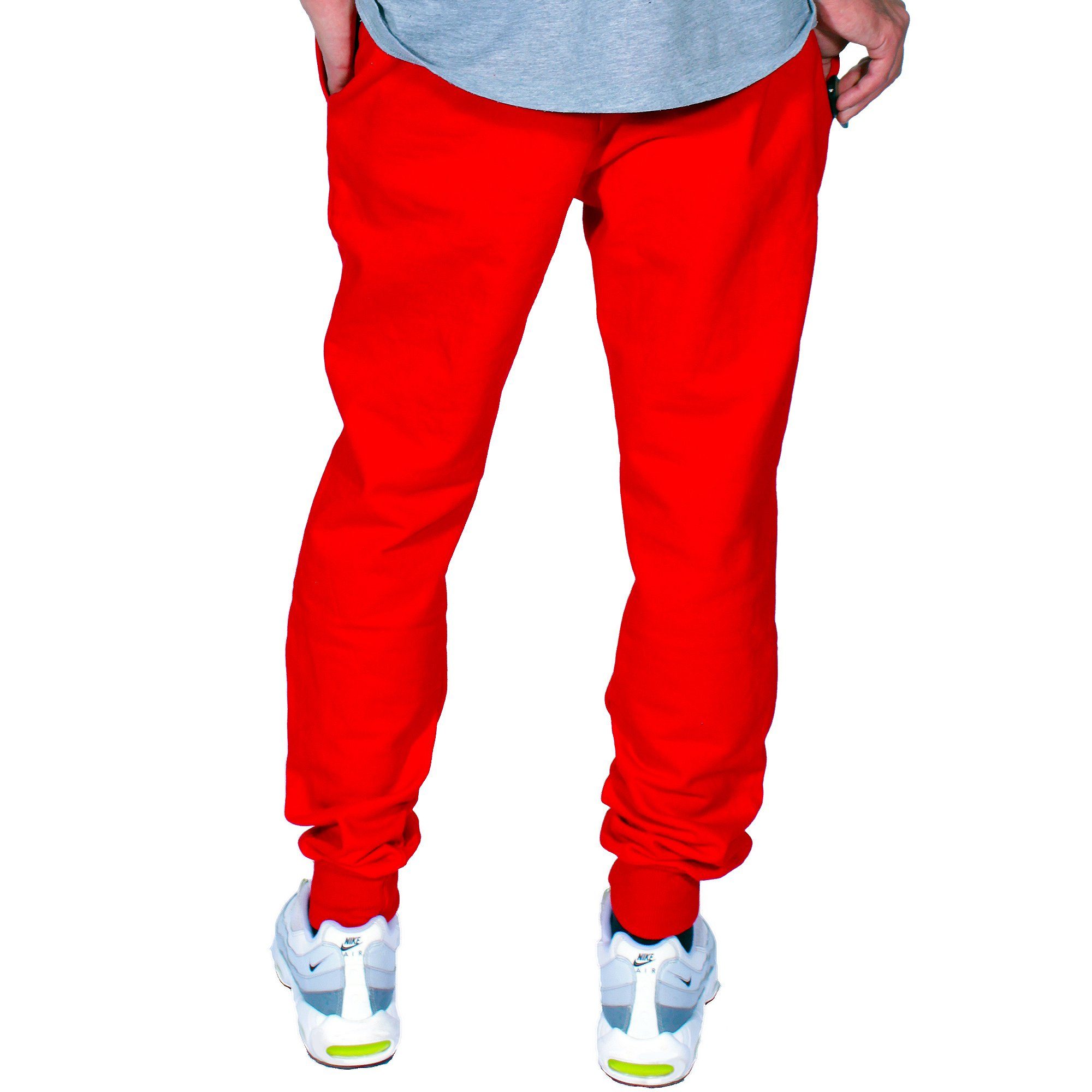 Jogginghose Rot Jogginghose Sweatpants Sporthose Trainingshose Banco Streetwear Herren Banco