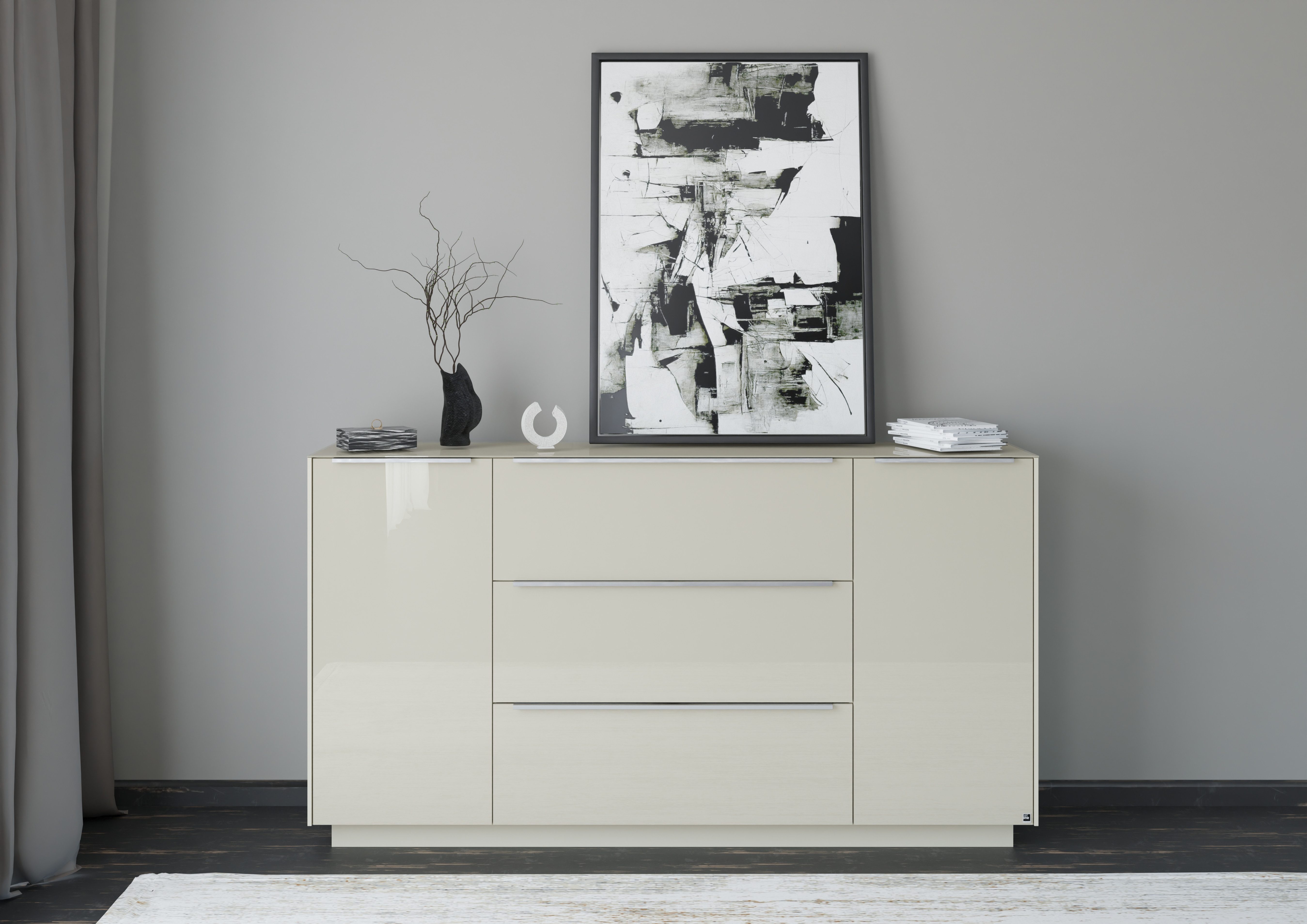 set one by Musterring Sideboard Reno (1 St), Mit Sockel in diversen Farben, 102 cm Höhe & Farbauswahl