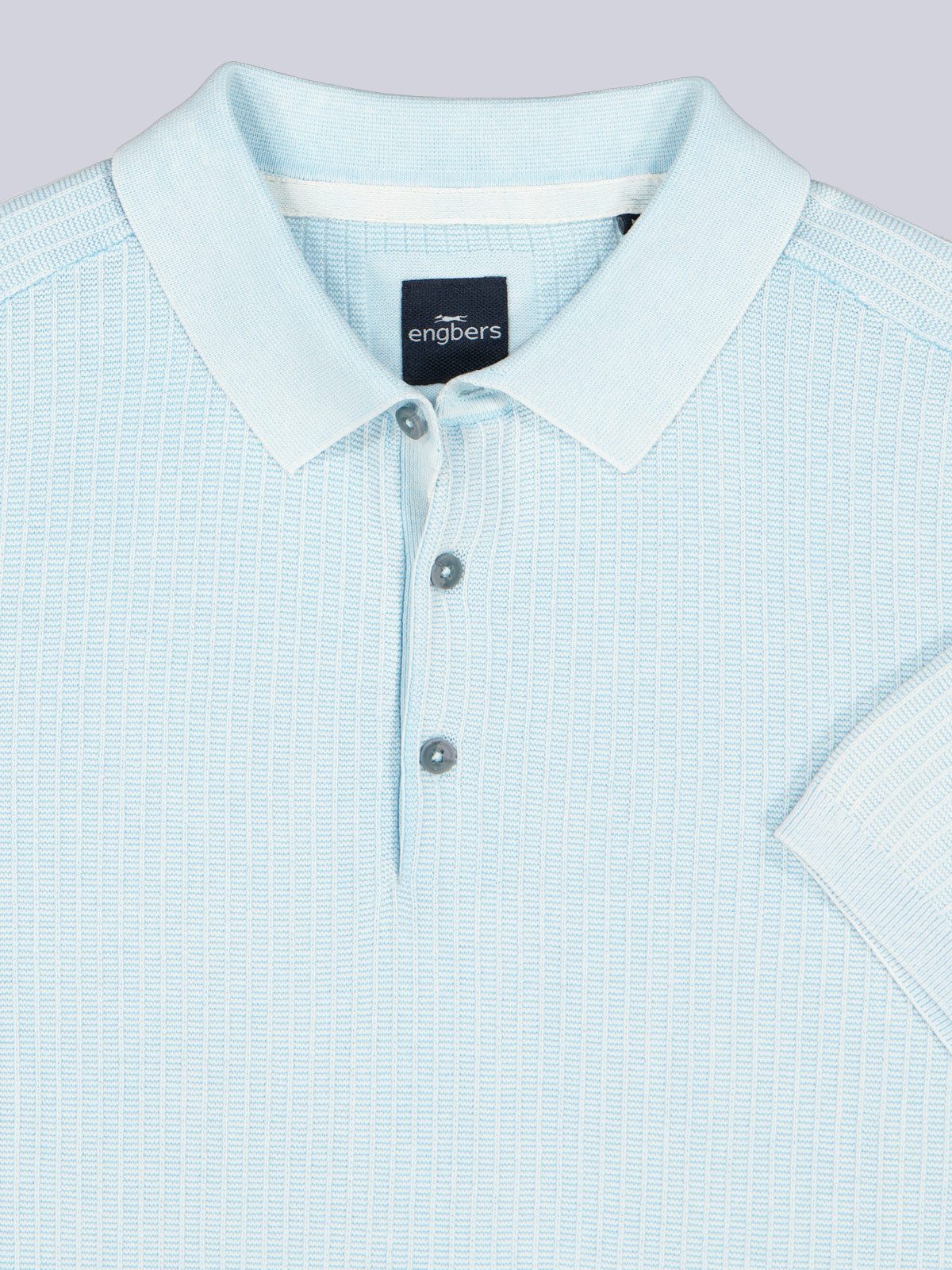 Engbers Poloshirt Herren Modisches Strick-Polo, Hellblau