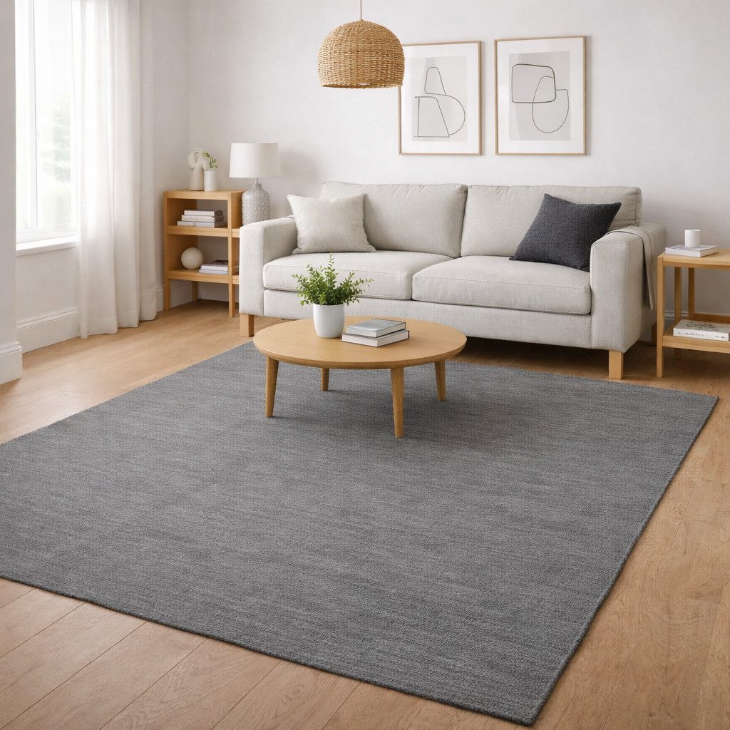 Carpet Avenue Teppich Kelim Solo - Dunkelgrau 230x160, Rechteck, Höhe: 5 mm
