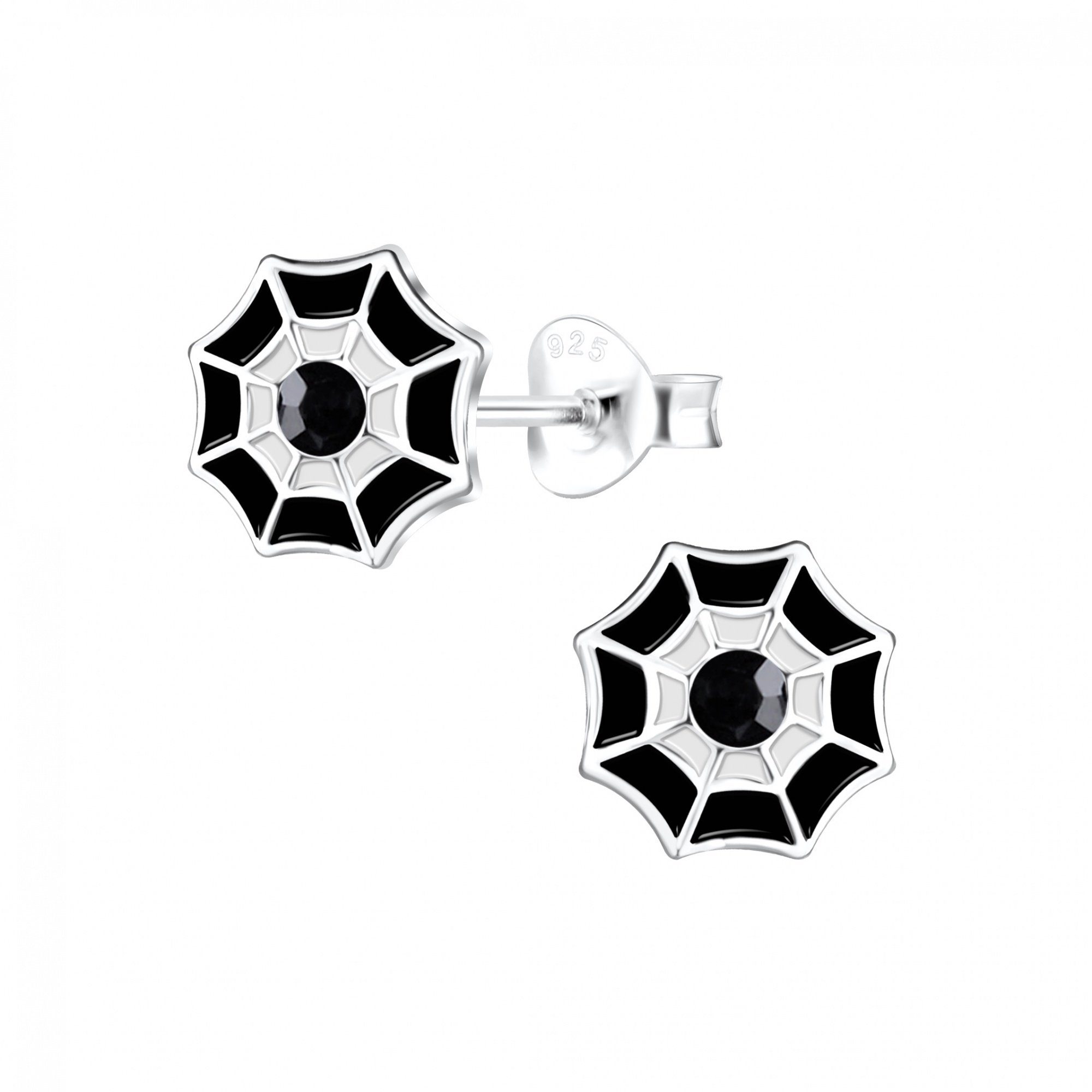 ALEXANDER YORK Paar Ohrstecker SPINNENNETZ Kristall schwarz, 2-tlg., 925 St günstig online kaufen