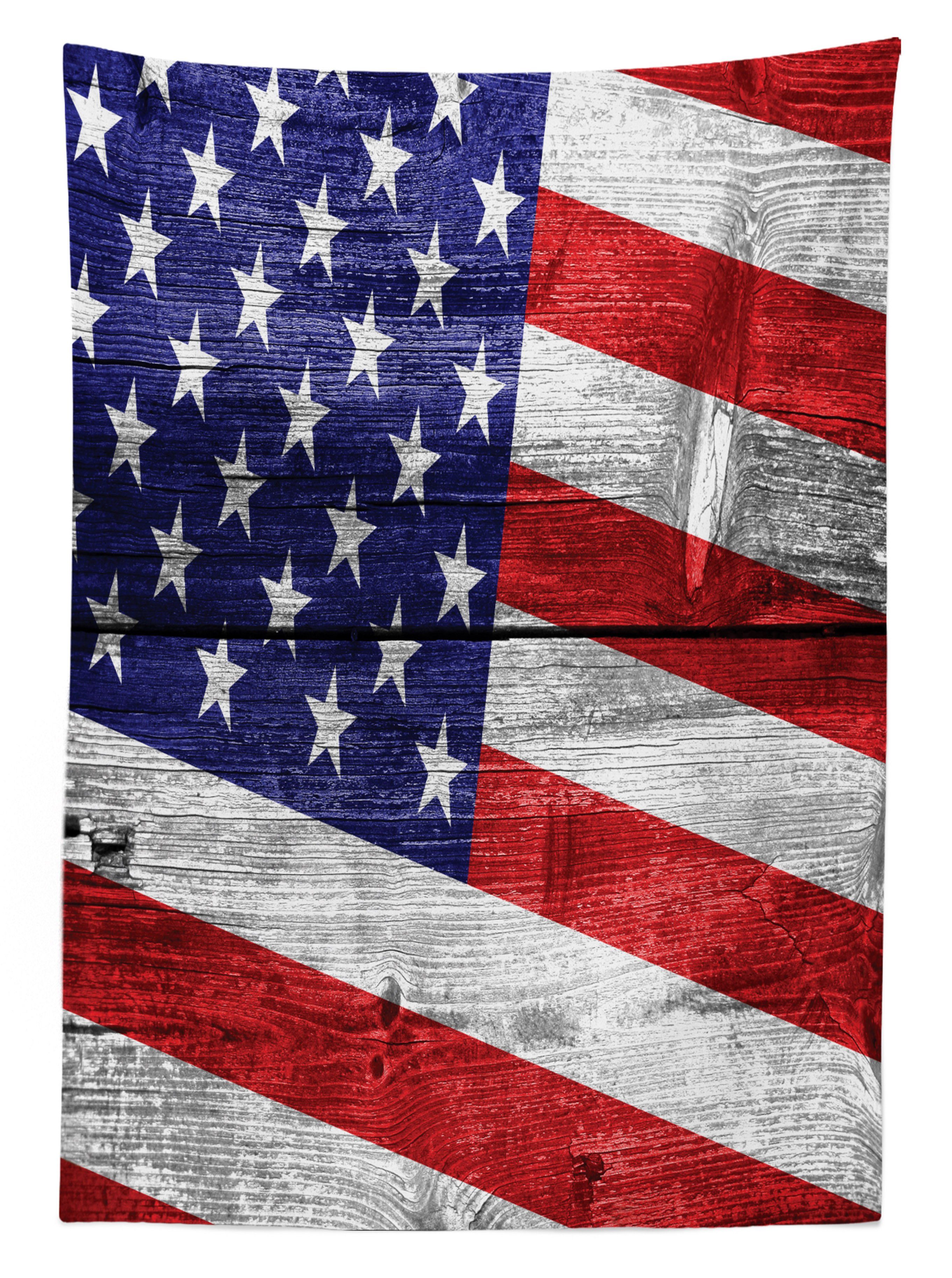 geeignet America den Bereich Waschbar Farbfest Patriotisch Farben, Außen Klare Tischdecke Patriotic Day Für Abakuhaus