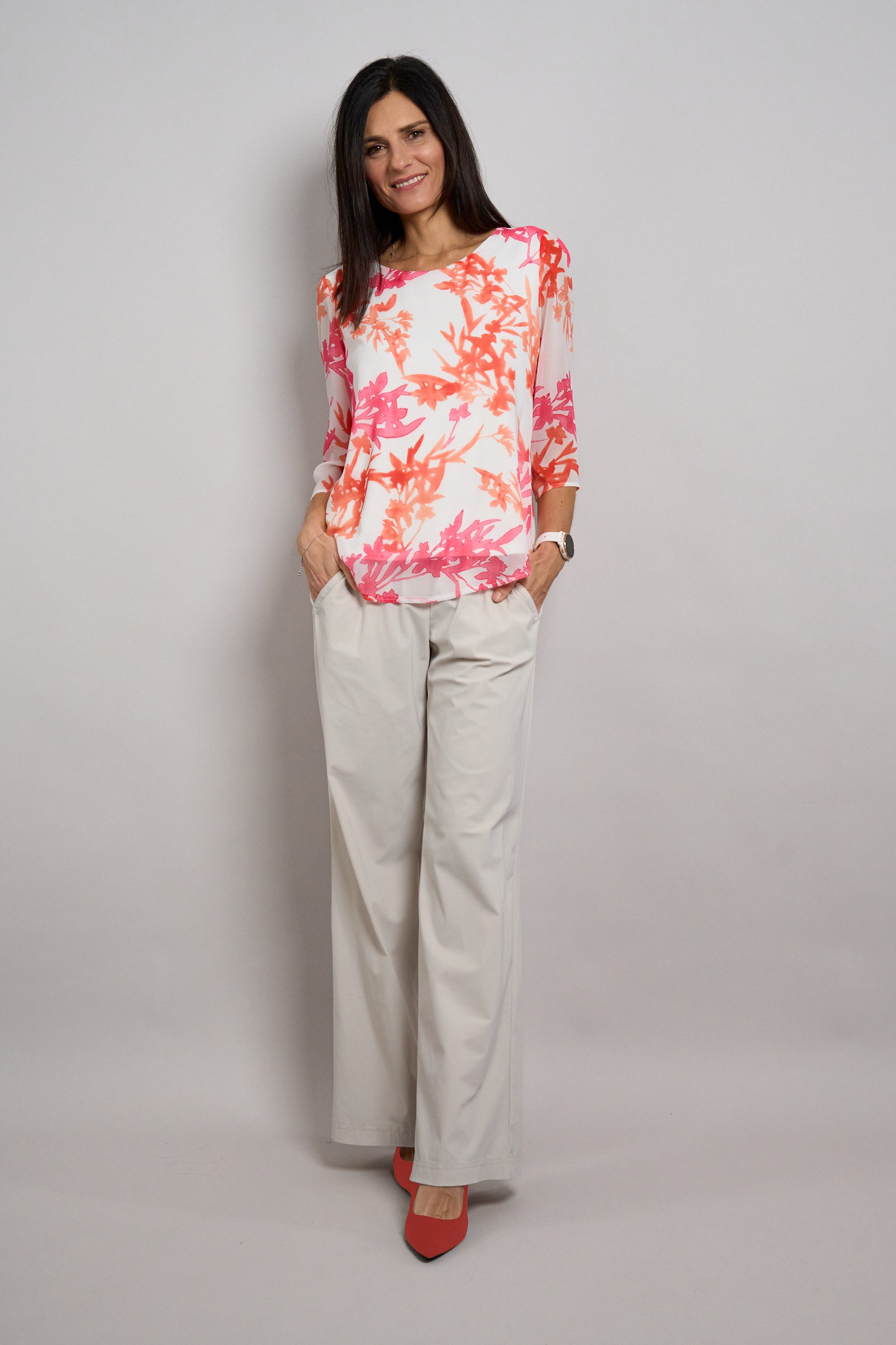 Seidel Moden Druckbluse mit floralem Muster - MADE IN GERMANY