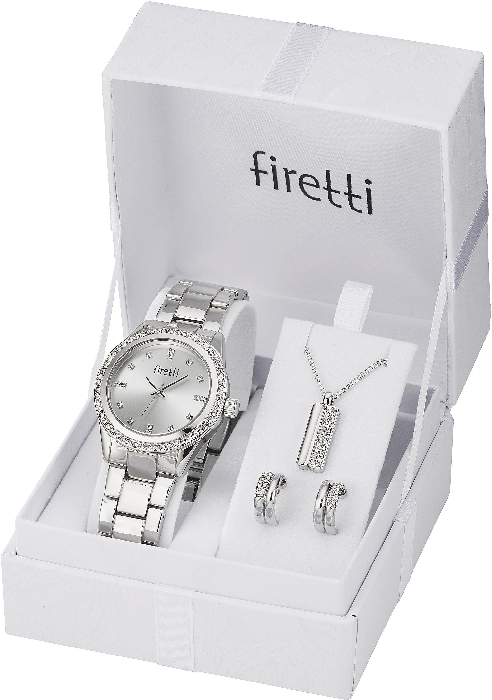 Firetti Quarzuhr, (Set, 4-tlg., inkl. Ohrstecker und Kette mit Anhänger), A günstig online kaufen