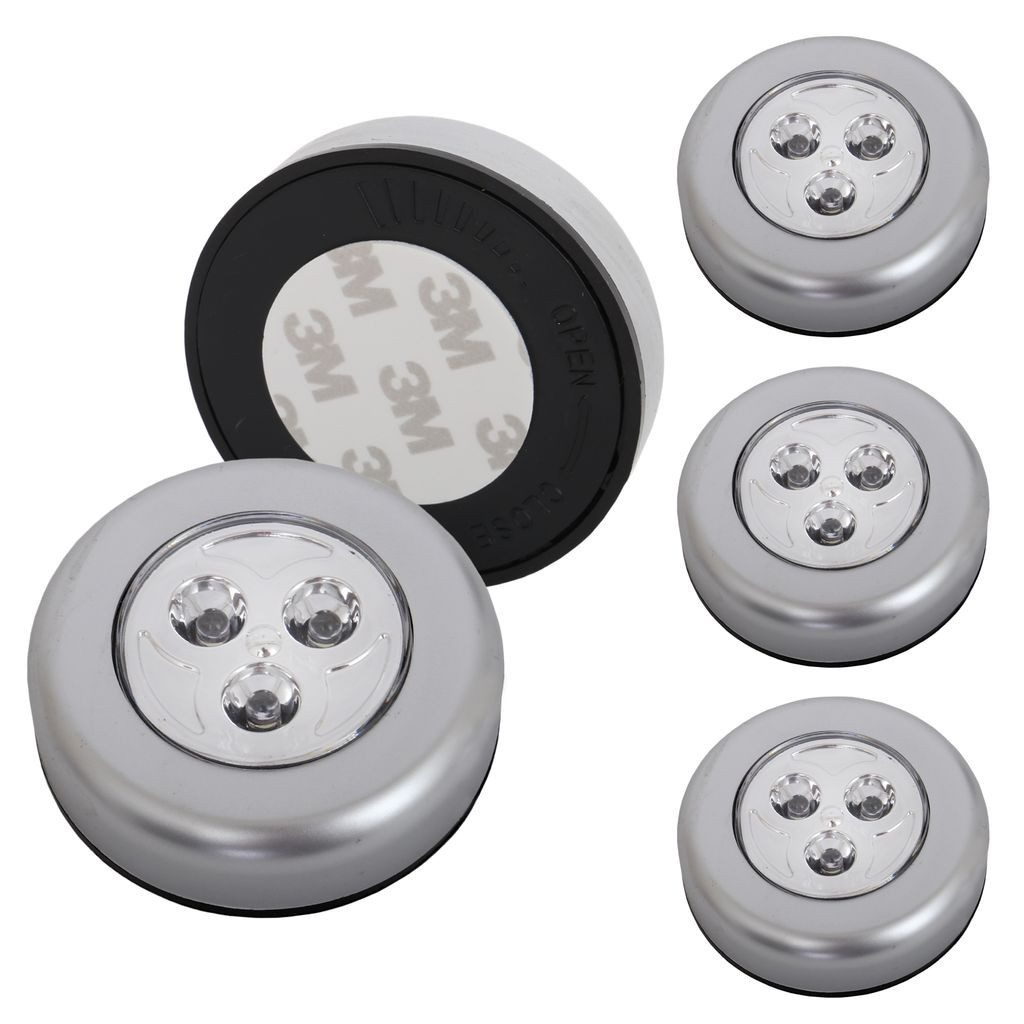 Briloner Leuchten LED Unterbauleuchte 2633-054, LED fest integriert, 2700K - Extra-Warmweiß, Push Light, 6,8x2,3cm, Titanfarbig, Schrank, Schublade, Küchenlampe