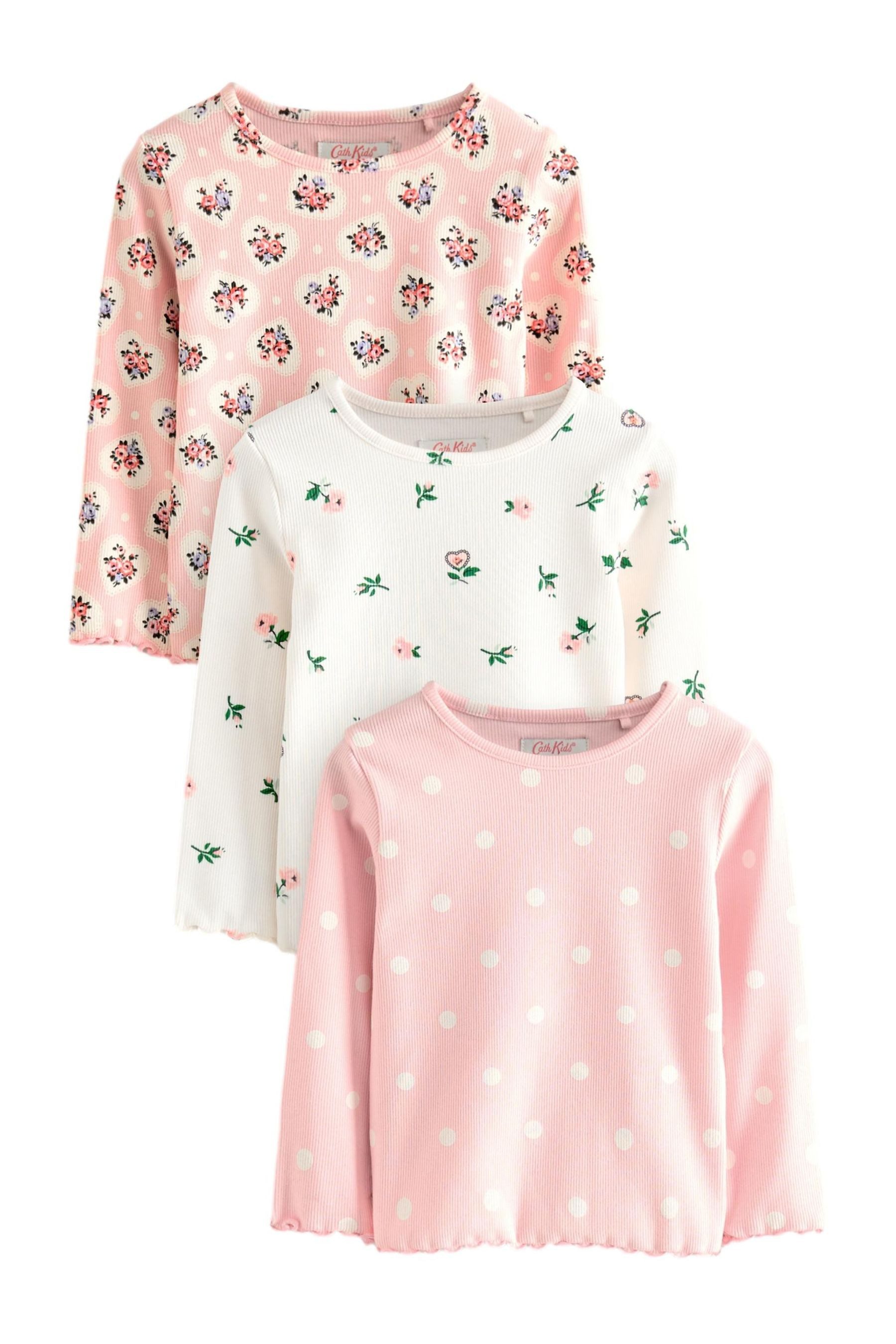 Langarmshirt Cath Kidston gerippte Langarm-T-Shirts, 3er-Pack