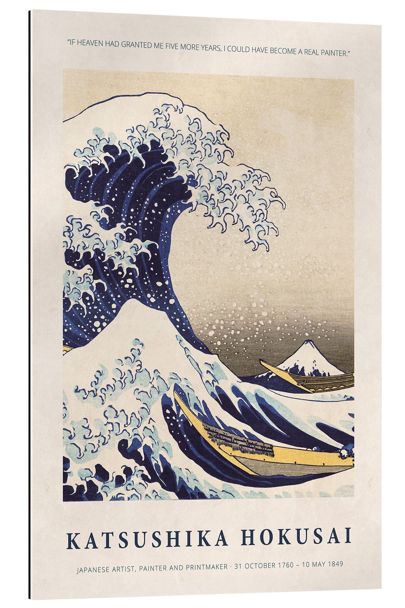 Posterlounge XXL-Wandbild Katsushika Hokusai, I could have become a real Painter, Badezimmer Vintage Malerei