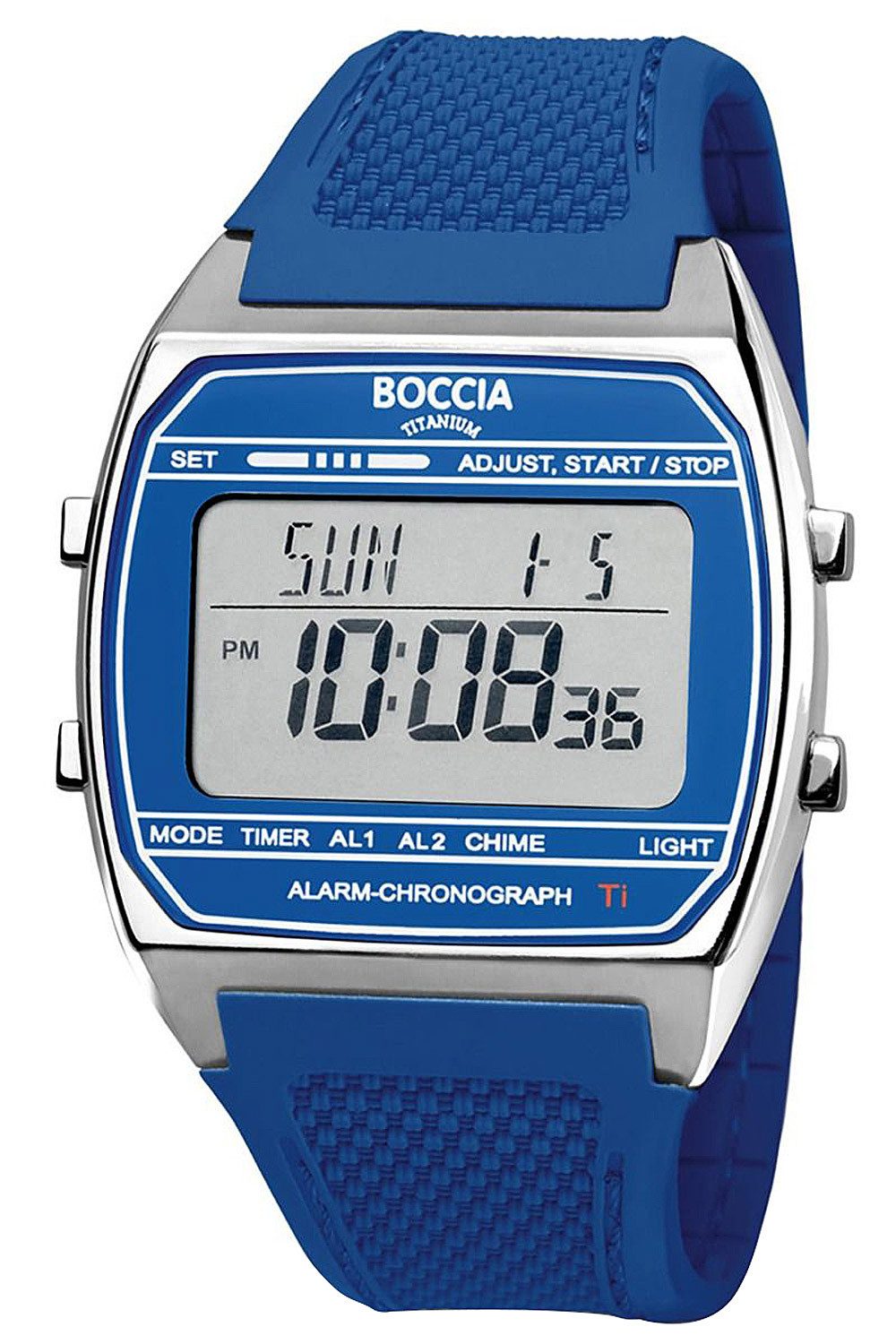 Boccia Digitaluhr in Unisexgröße Titan Blau