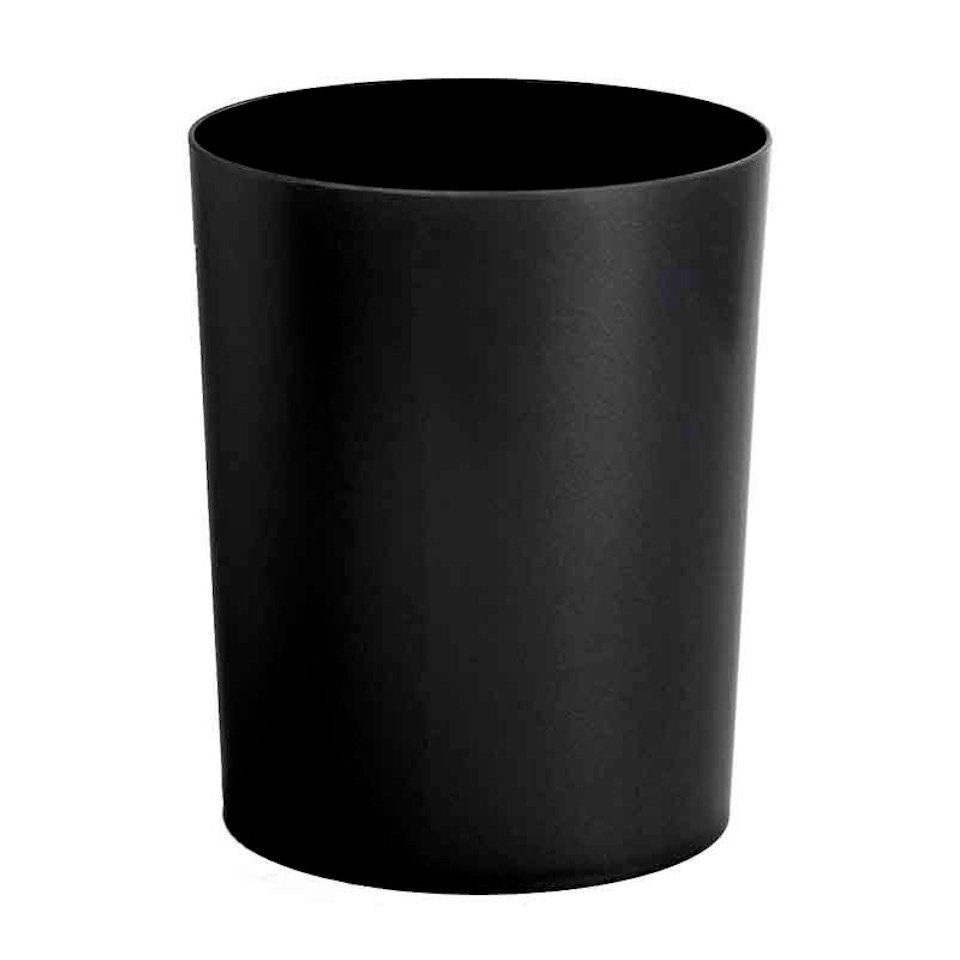 PROREGAL® Papierkorb Runder feuerfester Papierkorb & Abfallsammler, Kunststoff 13L, Schwarz