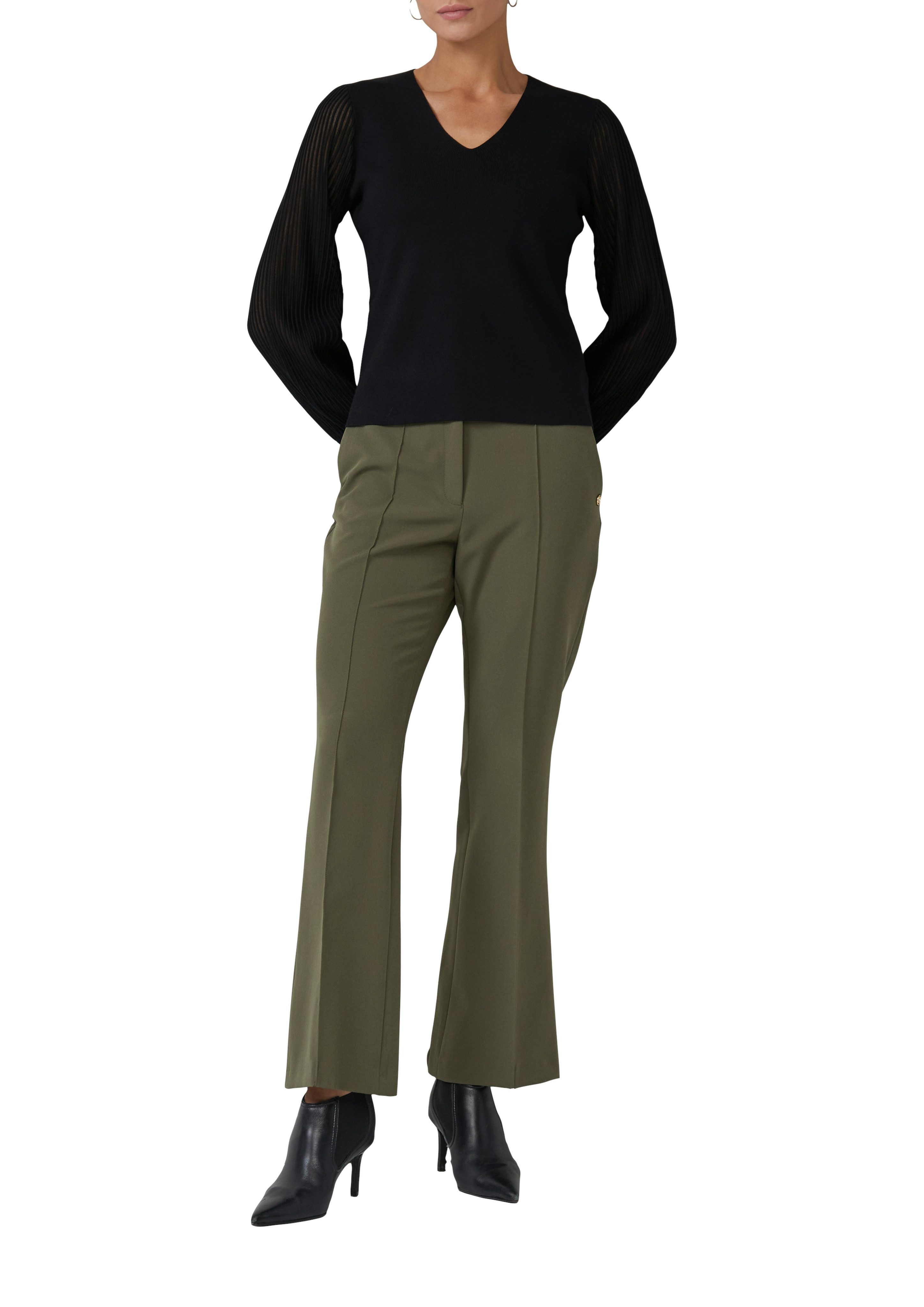 s.Oliver BLACK LABEL Strickpullover mit semitransparenten günstig online kaufen