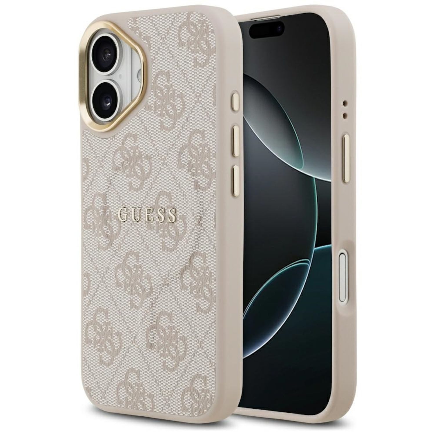 Guess Smartphone-Hülle Guess Apple iPhone 17 4G PU Classic Logo MagSafe Schutzhülle Pink