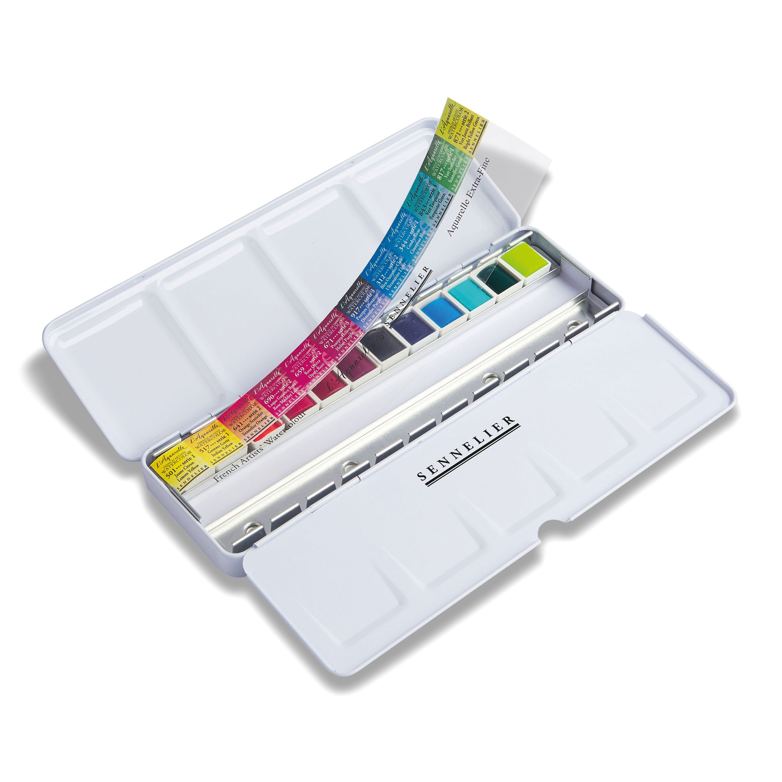 SENNELIER Aquarellfarbe Aquarellfarben - Kräftige Farben 12 halbe Näpfchen N131613.02