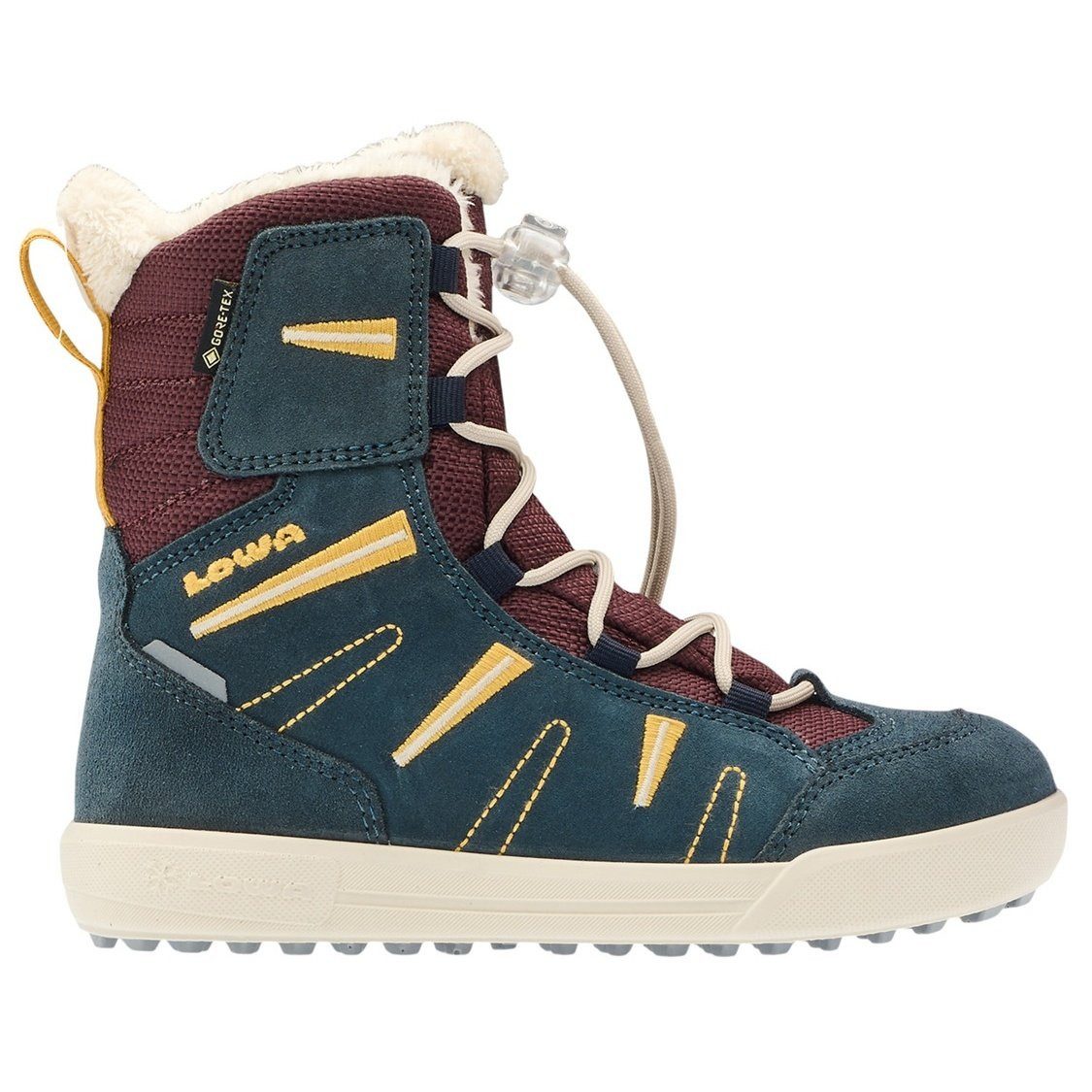 Lowa Lucy 2 High GTX (Veloursleder/Textil, wasserdicht) navyblau/rot Winterstiefel