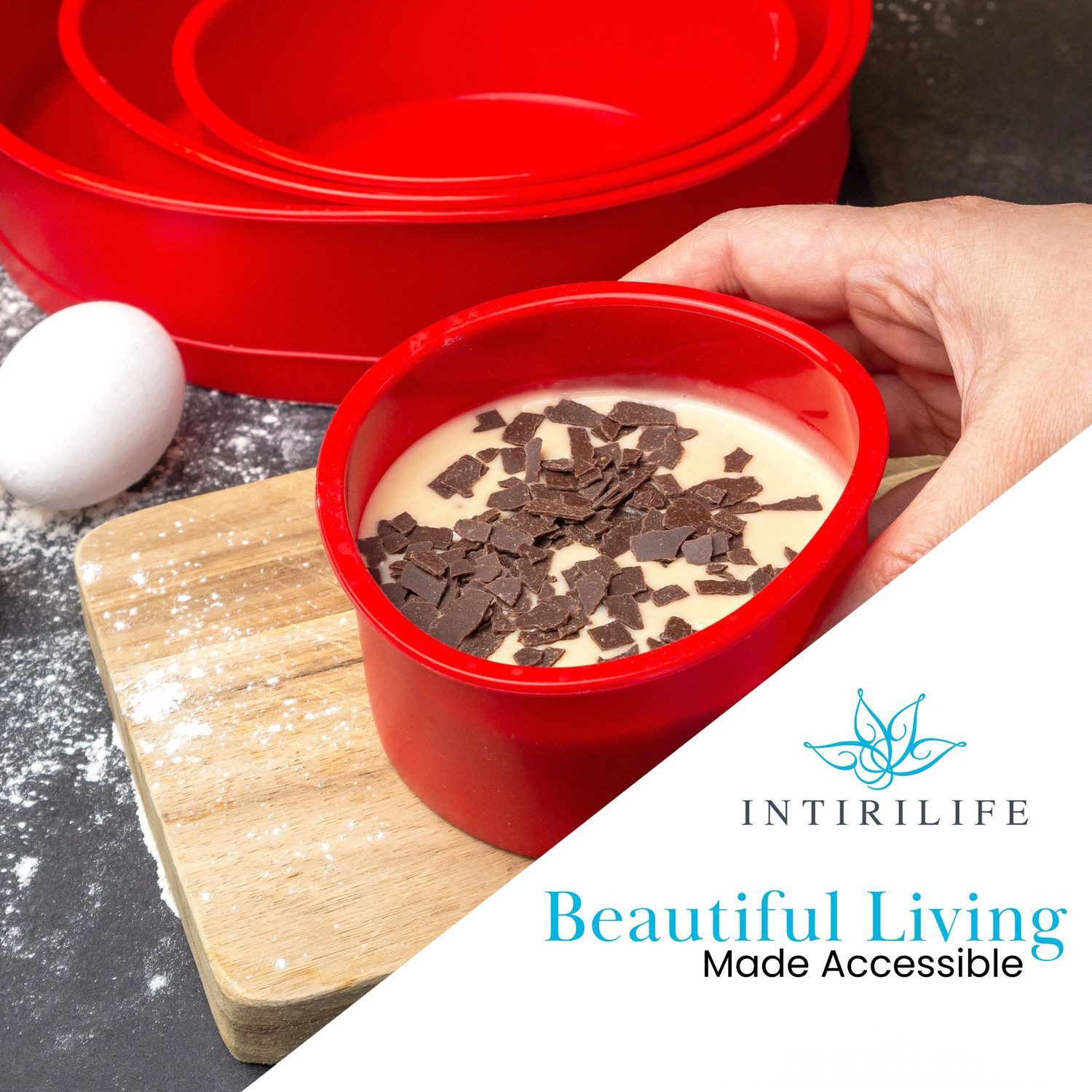 Intirilife Silikonform, (4-tlg), Kuchenbackformen 4er Set Silikon Kuchenbackform Springform Backform