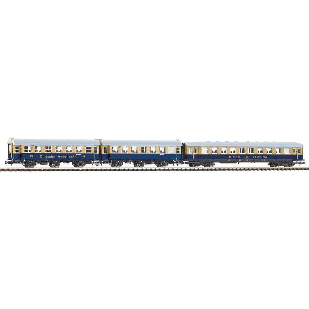 PIKO Personenwagen PIKO 40630 N 3er Set 2x Umbauwagen mit 1x Schürzeneilzugwagen Weinstra