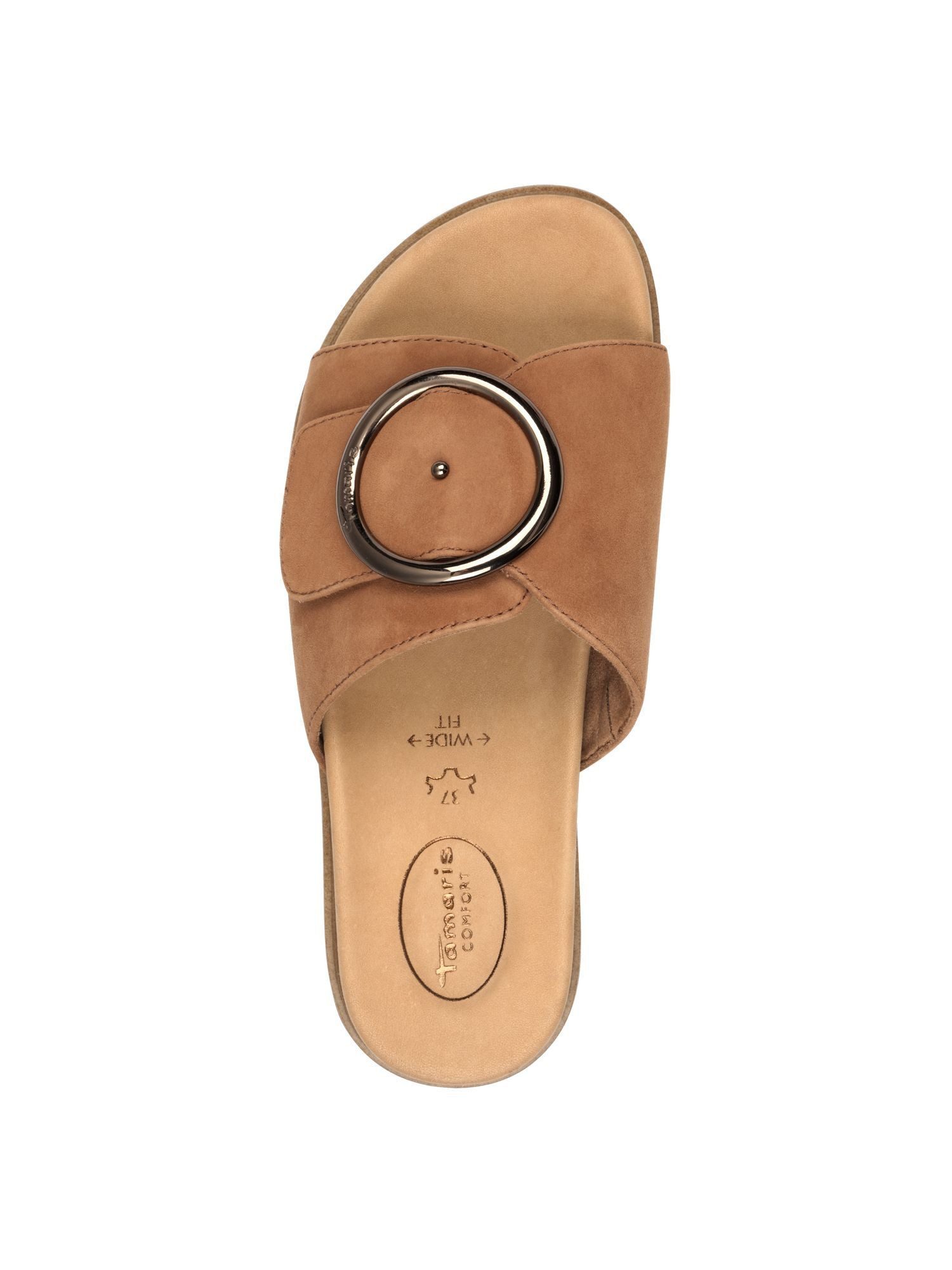 Tamaris WIDE FIT MultiAdjustable, comfortFit aus Leder Pantolette MultiAdjustable