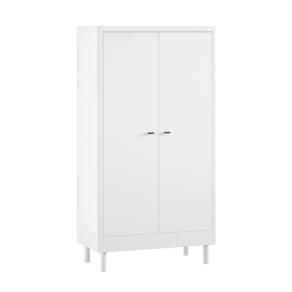 58 aufm Kessel Kleiderschrank Schrank Schlafzimmer Keeley Buche Kinder Weiß Massivholz 2-trg. Stabil (inkl. Versand, Lieferung bis Verwendungsstelle) Kleiderschrank mit Soft-Close Türen und massiver Buchenkonstruktion