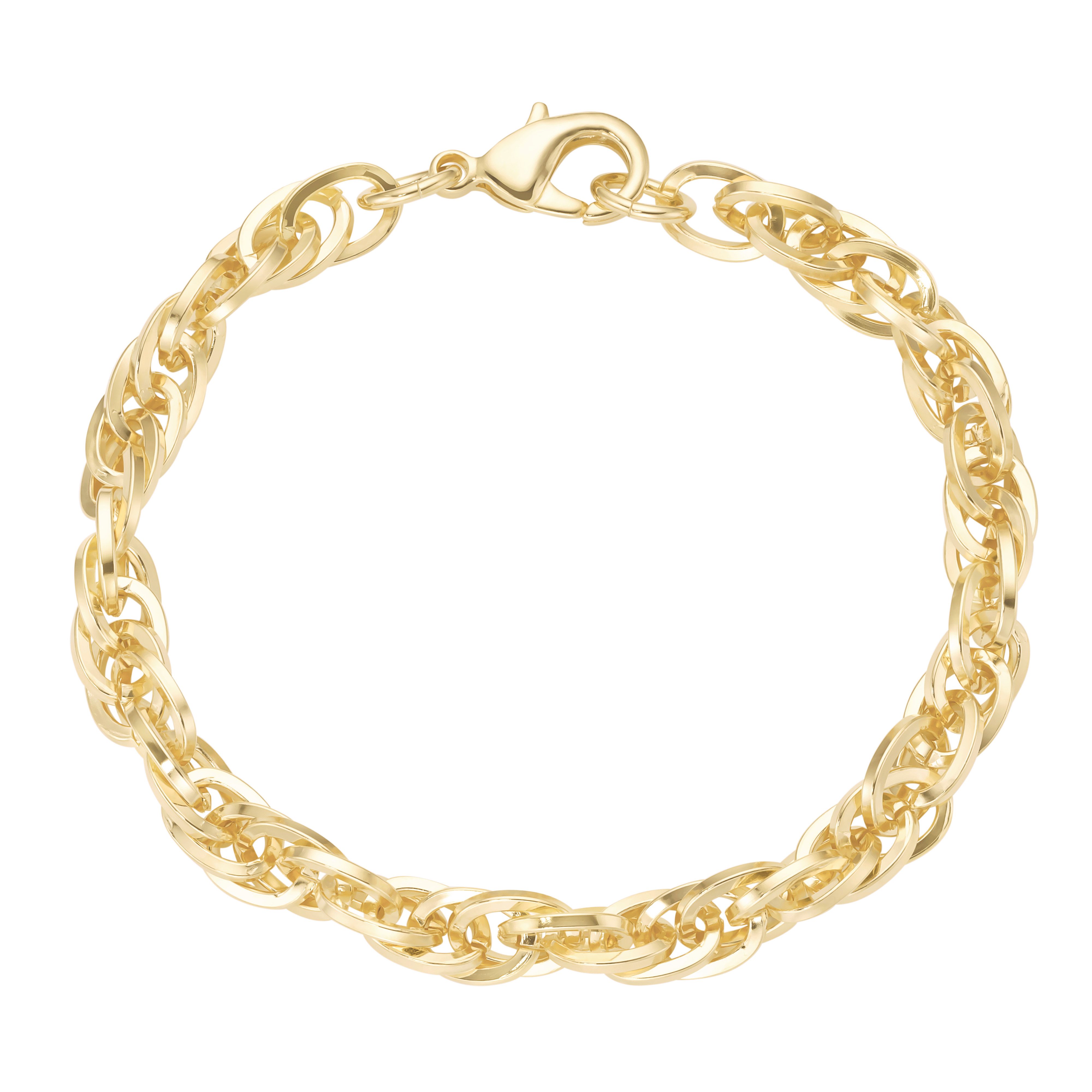 Firetti Armband Schmuck Geschenk Tombak Armschmuck Armkette Doppelankerkette 4-kant, Made in Germany