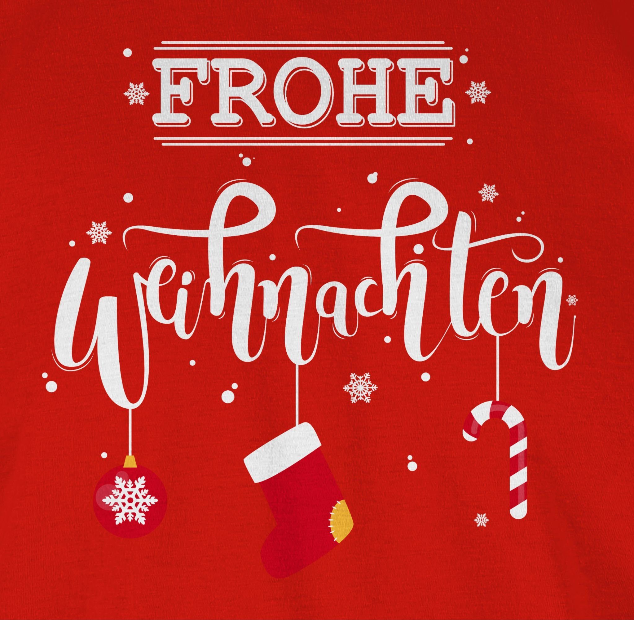 Weihnachten Kleidung T-Shirt 03 Rot Weihachten Shirtracer Frohe