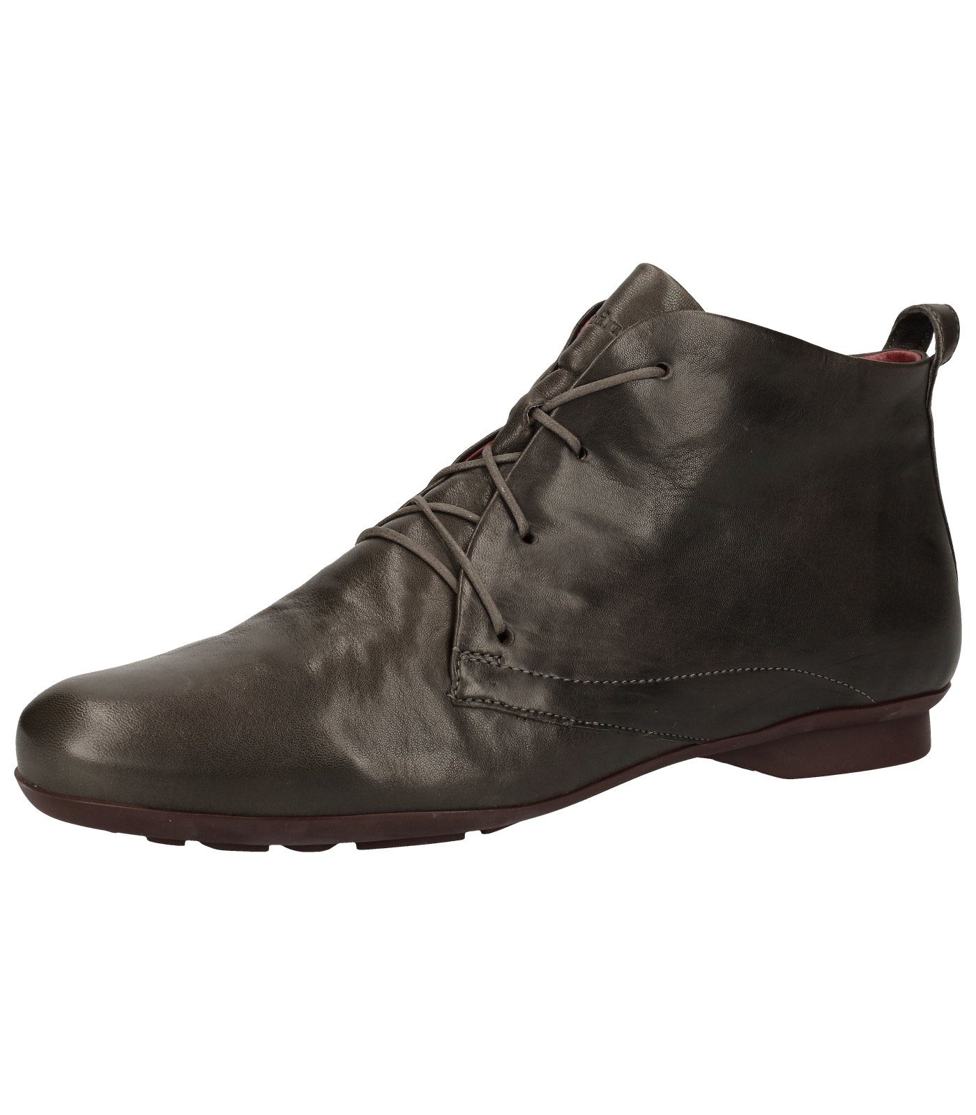 Think! Stiefelette Leder Schnürstiefelette Asphalt