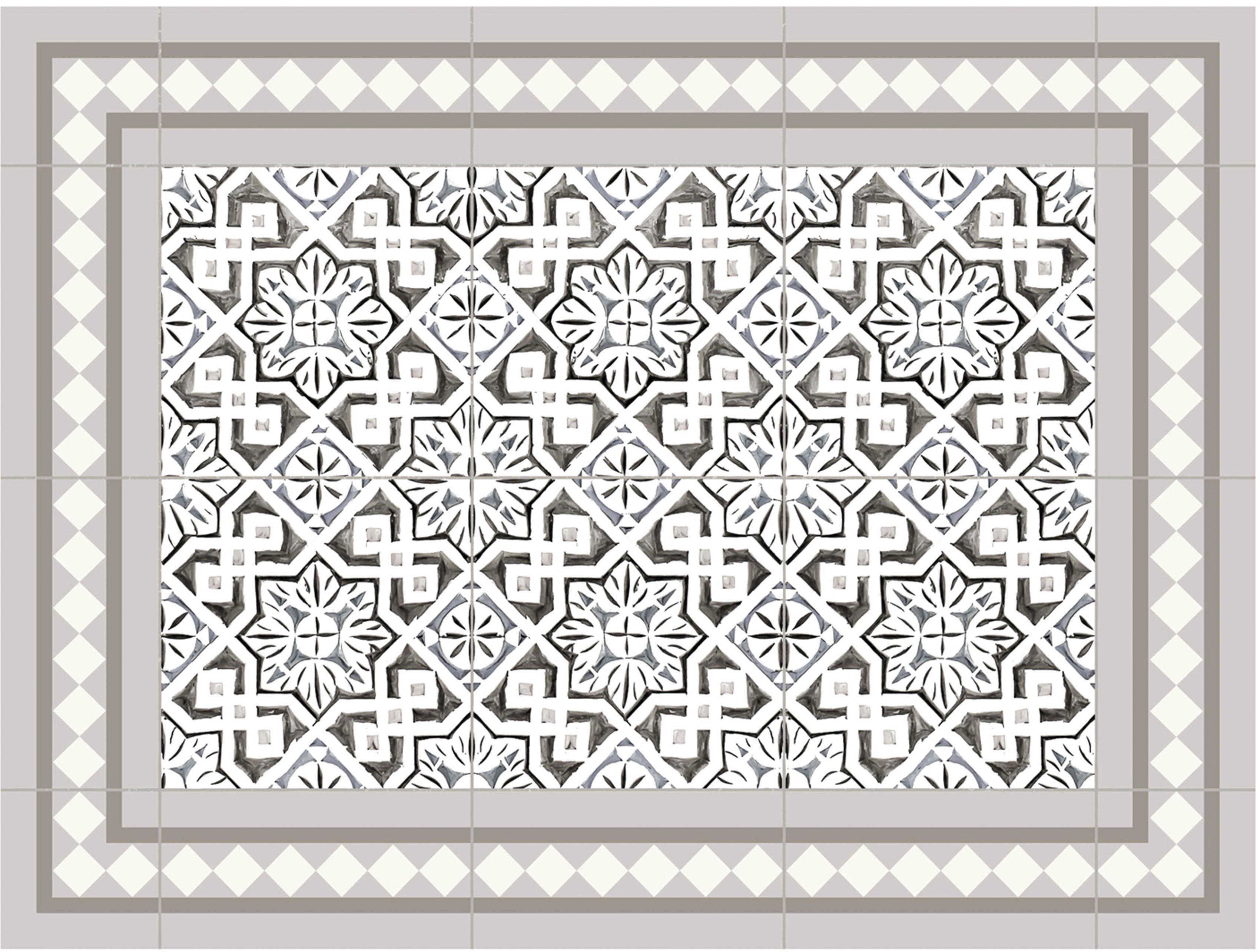 moroccan Tiles, für beige, Platzset, Contento, innen wasserabweisend außen Matteo, geeignet, und 4-St), (Set,