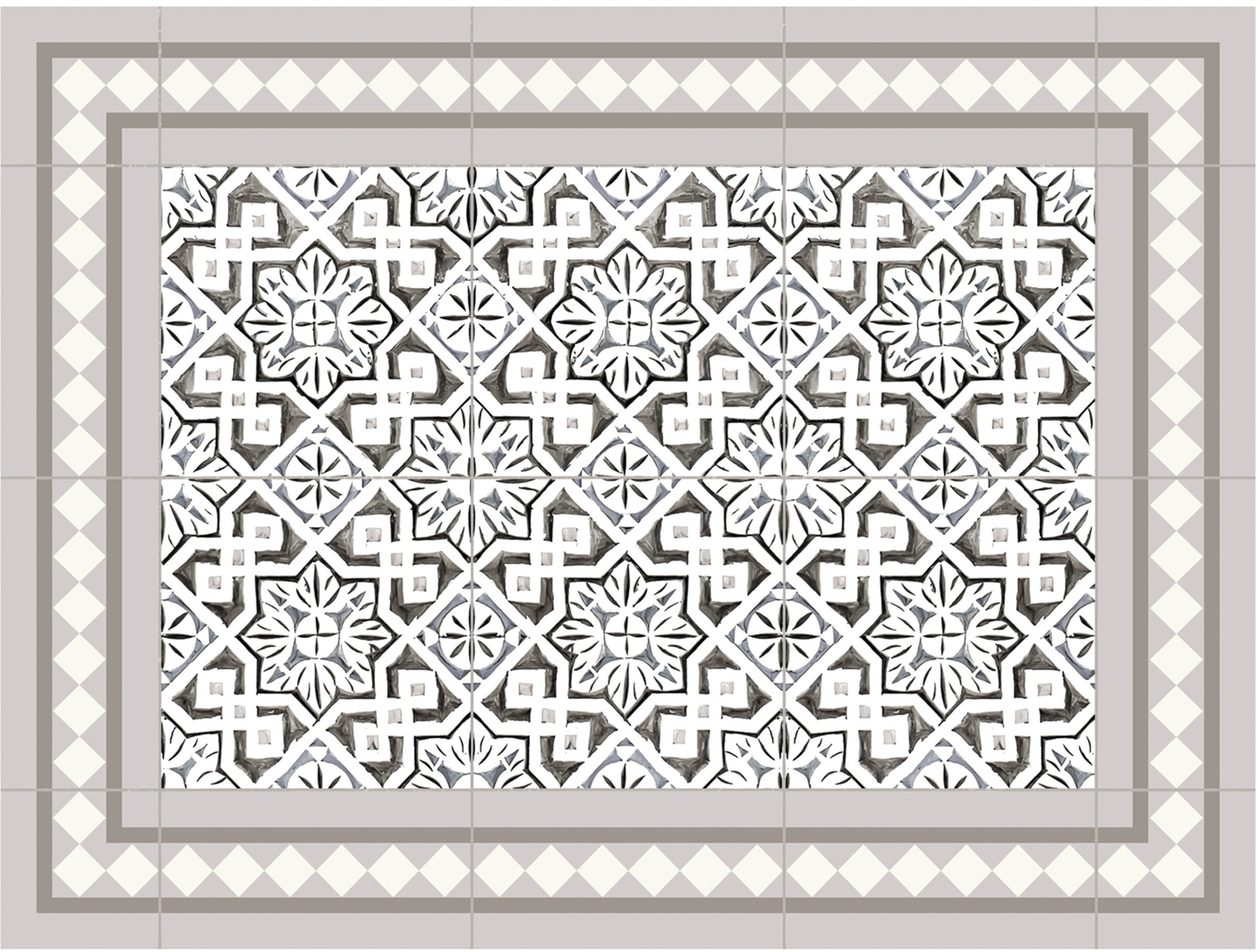 Matteo, außen für Platzset, Contento, Tiles, moroccan (Set, innen 4-St), wasserabweisend und beige, geeignet,