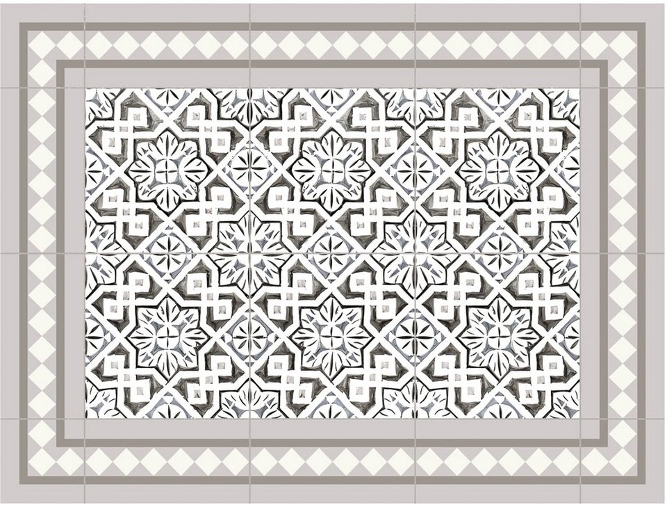 Platzset, Matteo, Tiles, moroccan beige, Contento, (Set, 4-St), für innen  und außen geeignet, wasserabweisend