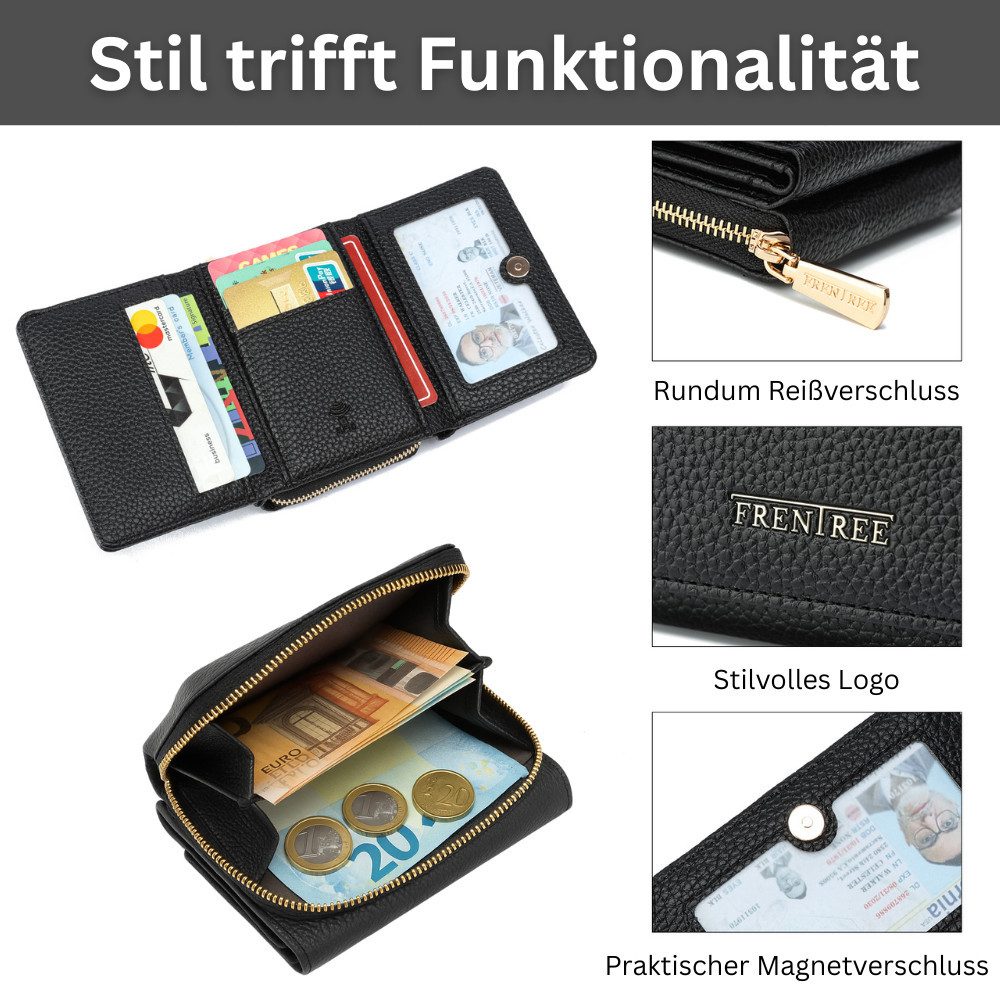 Frentree Geldbörse Damen Portemonnaie mit Reißverschluss, günstig online kaufen