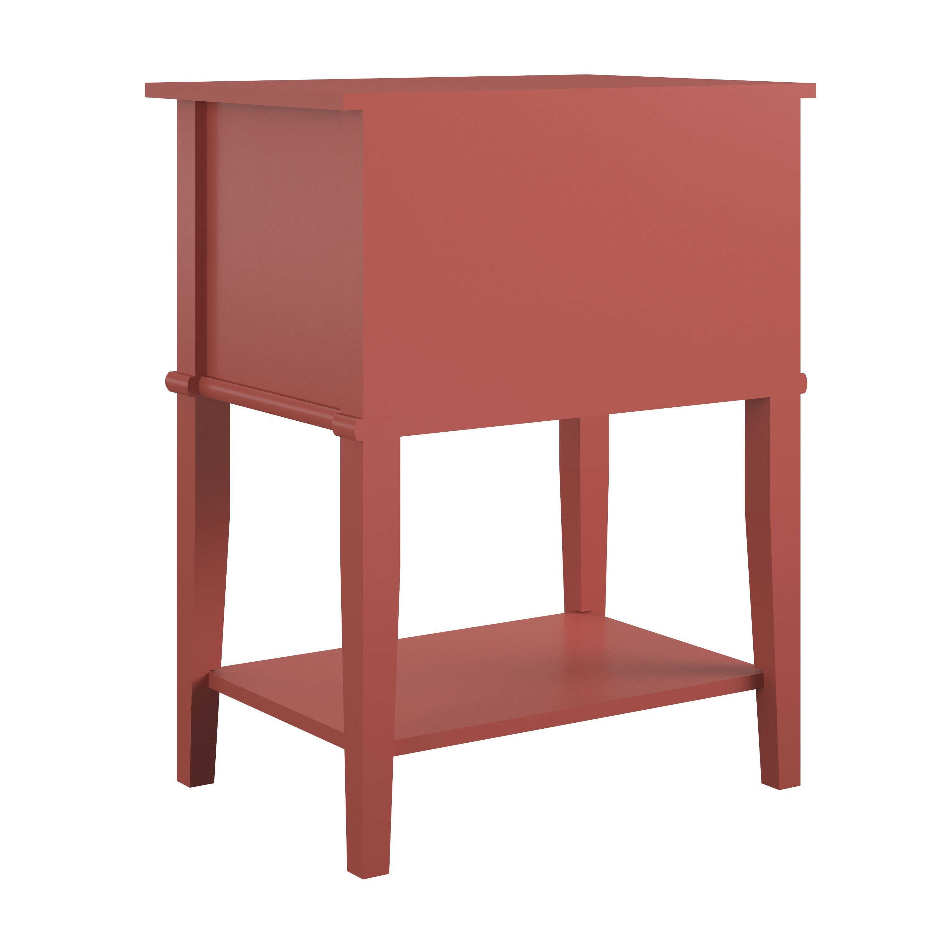 loft24 Beistellschrank Franklin Beistelltisch, Nachttisch, Nachtschrank, 2 Schubladen, MDF