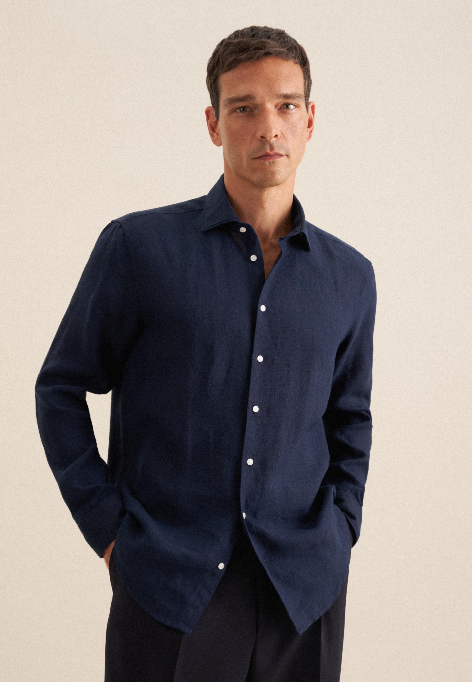 seidensticker Businesshemd Regular Regular 1/1 Kentkragen Uni