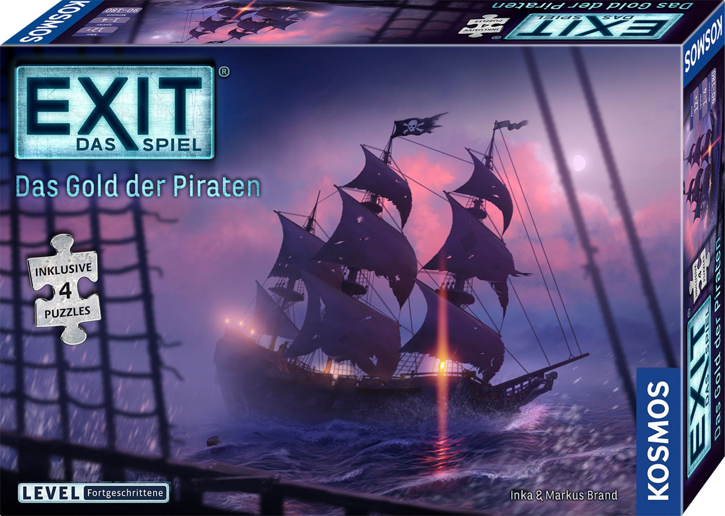 Kosmos Spiel, Rätselspiel EXIT, Das Spiel, Das Gold der Piraten, mit Puzzles, Made in Germany