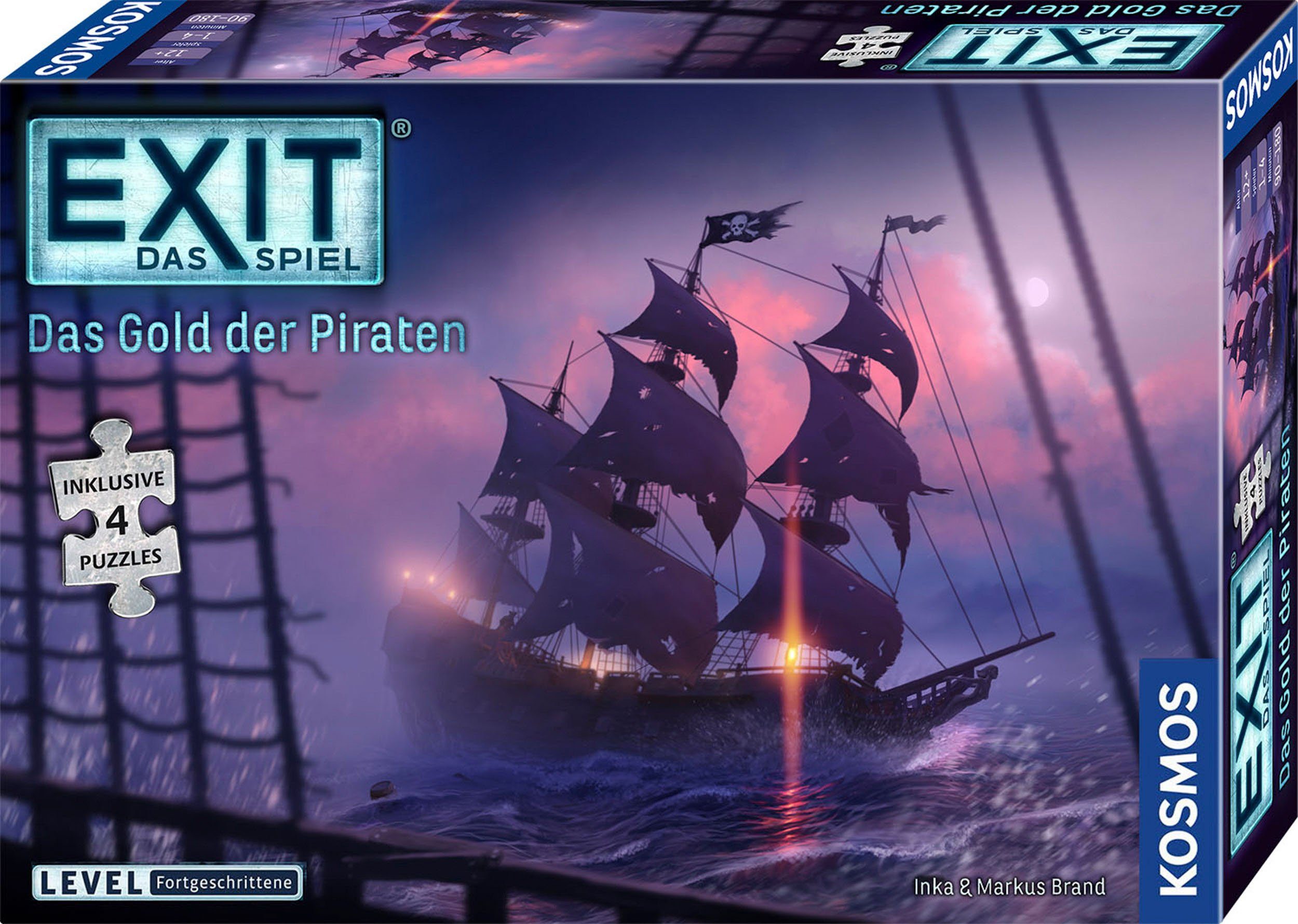 Kosmos Spiel EXIT, Das Spiel, Das Gold der Piraten, Rätselspiel, mit Puzzles, Made in Germany