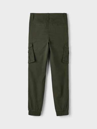 Name It Cargohose NKMRYAN – für Jungen mit verstellbarem Bund und Stretchkomfort unifarben, casual, regular fit, Twill