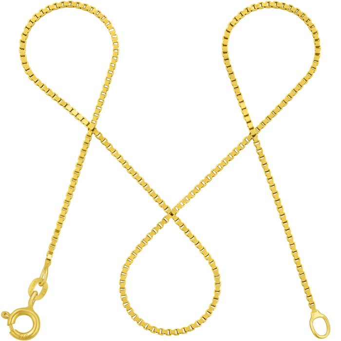 modabilé Goldkette Venezianerkette VENICE 1 2mm 585 Gold Halskette Damen Damenkette dezent 585er Kette Made in Germany