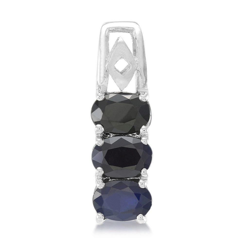 Cavill Kettenanhänger Cavill Silberanhänger mit 3 blauen Saphiren 1,92 ct O günstig online kaufen